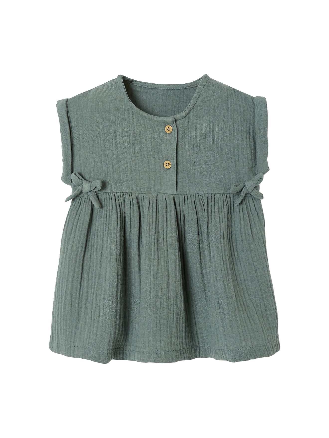 vertbaudet Minikleid Mädchen Baby Kleid, Musselin