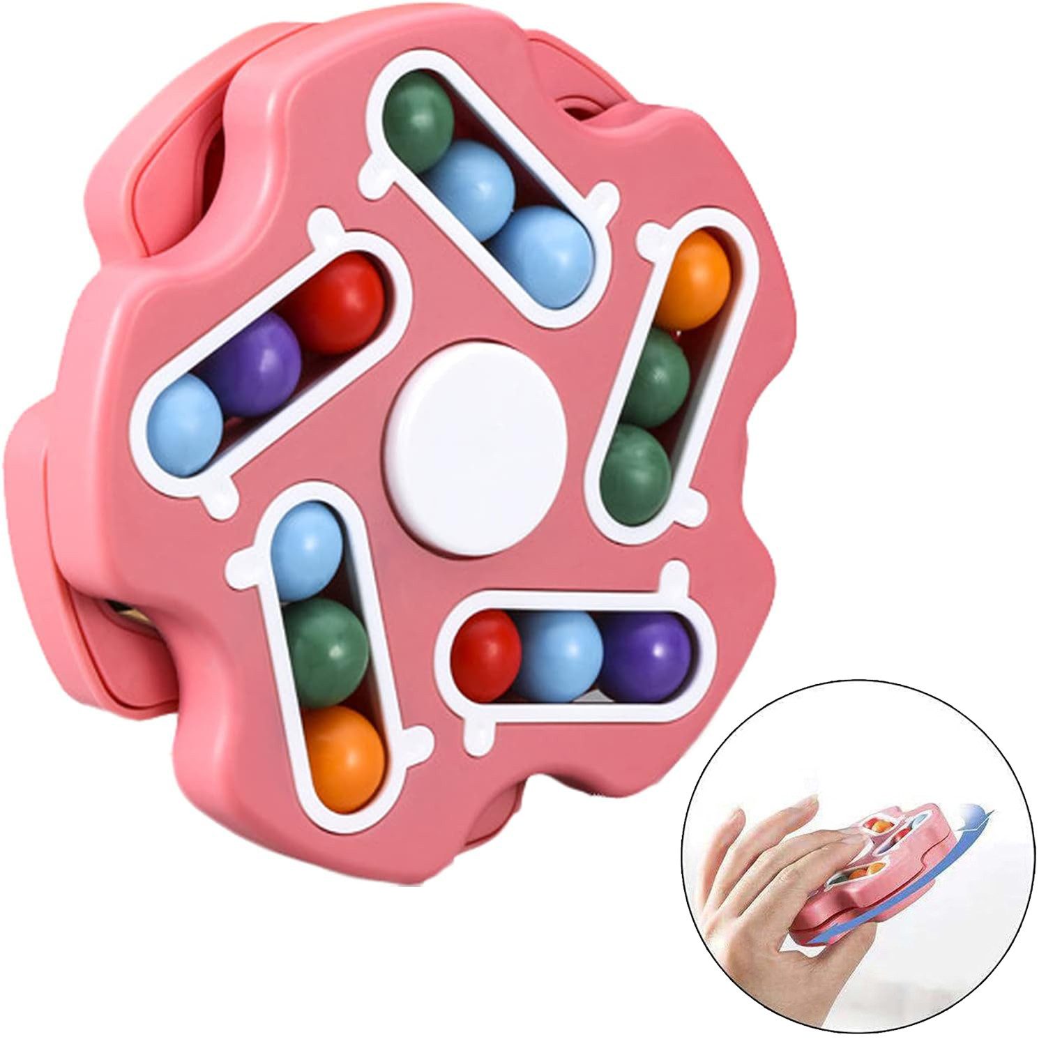 Lernspielzeug Montessori-Spielzeug und Magic Bean rotierender Spielzeug rot