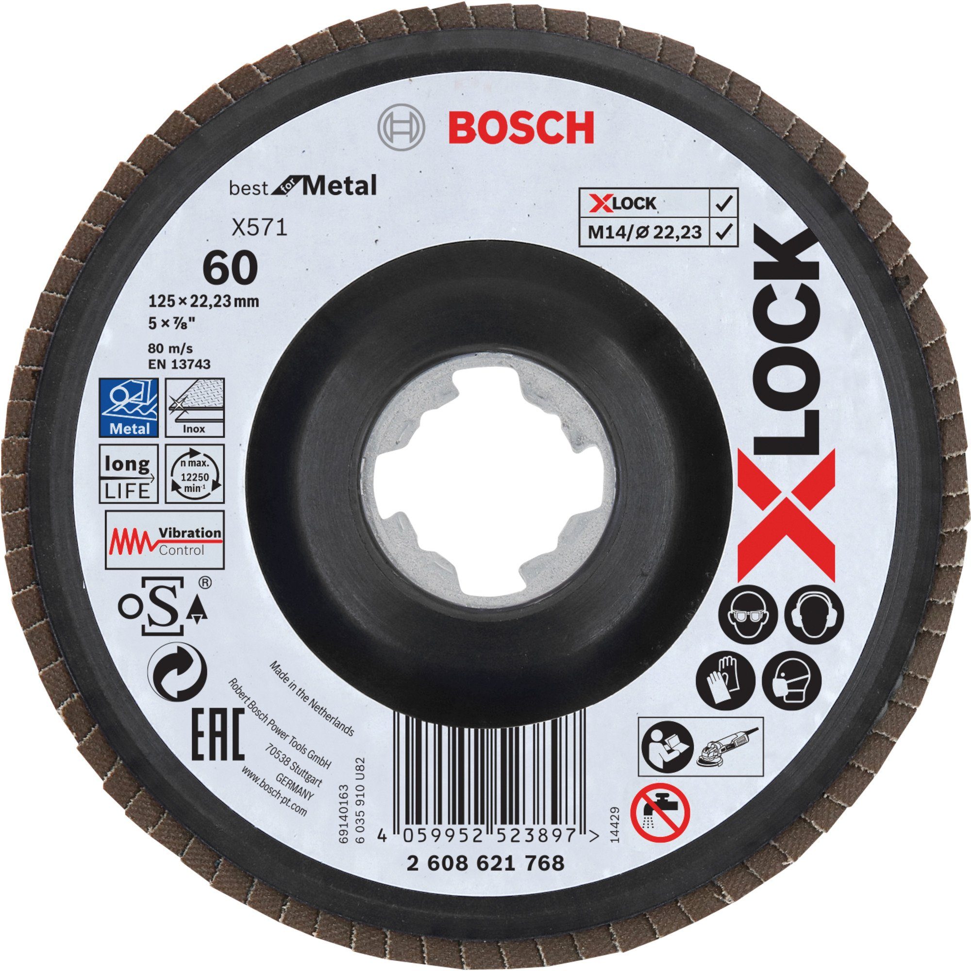 BOSCH Schleifscheibe Bosch Professional X-LOCK Fächerscheibe X571 Best | Schleifblätter