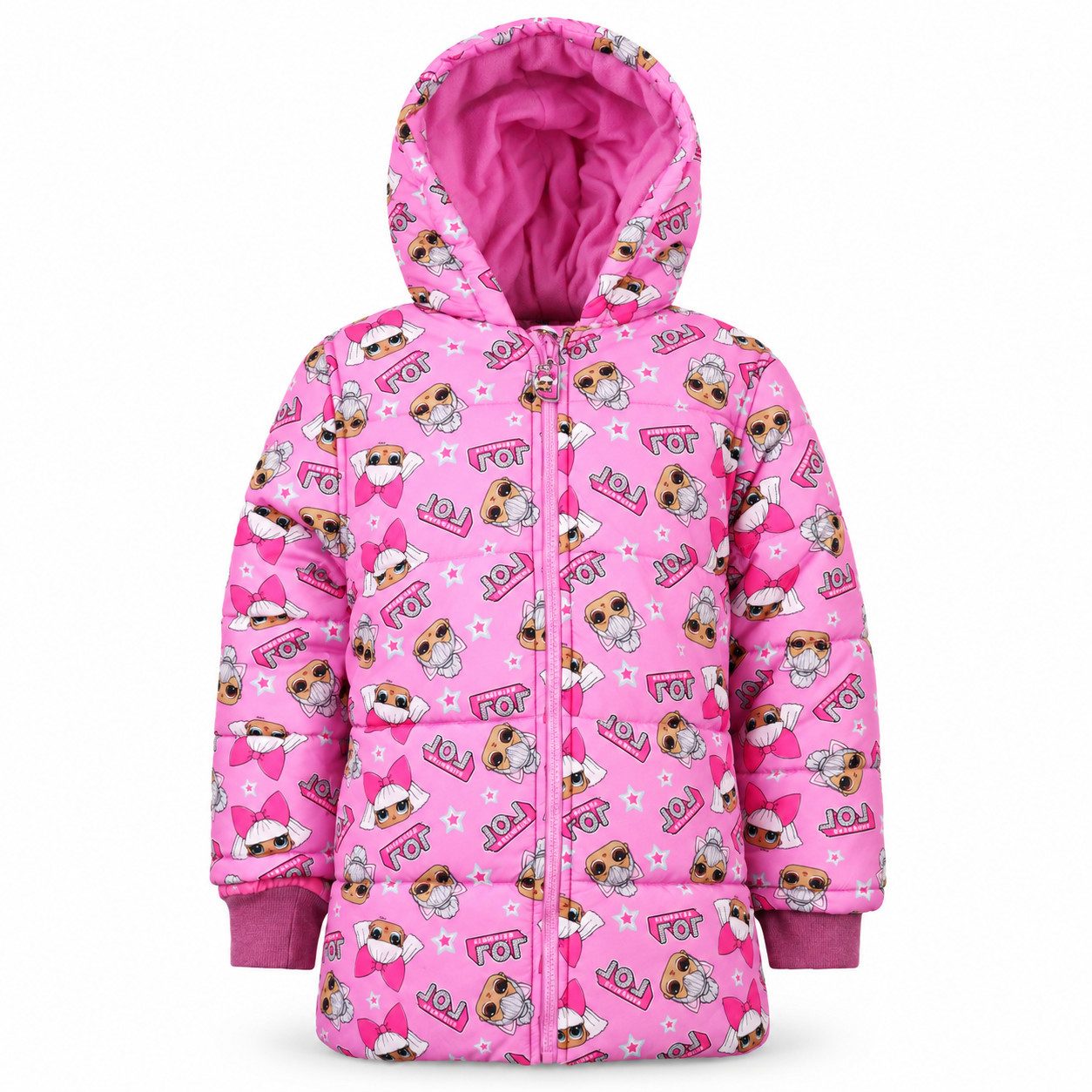 L.O.L. SURPRISE! Winterjacke LOL Surprise Mädchen Kinder Jacke in Rosa Gr. 104 bis 134, mit Kapuze