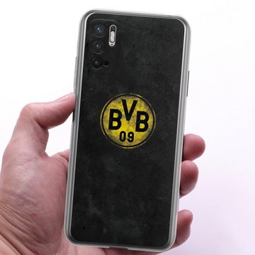 DeinDesign Handyhülle Borussia Dortmund BVB Fanartikel Grunge, Xiaomi Redmi Note 10 5G Silikon Hülle Bumper Case Handy Schutzhülle