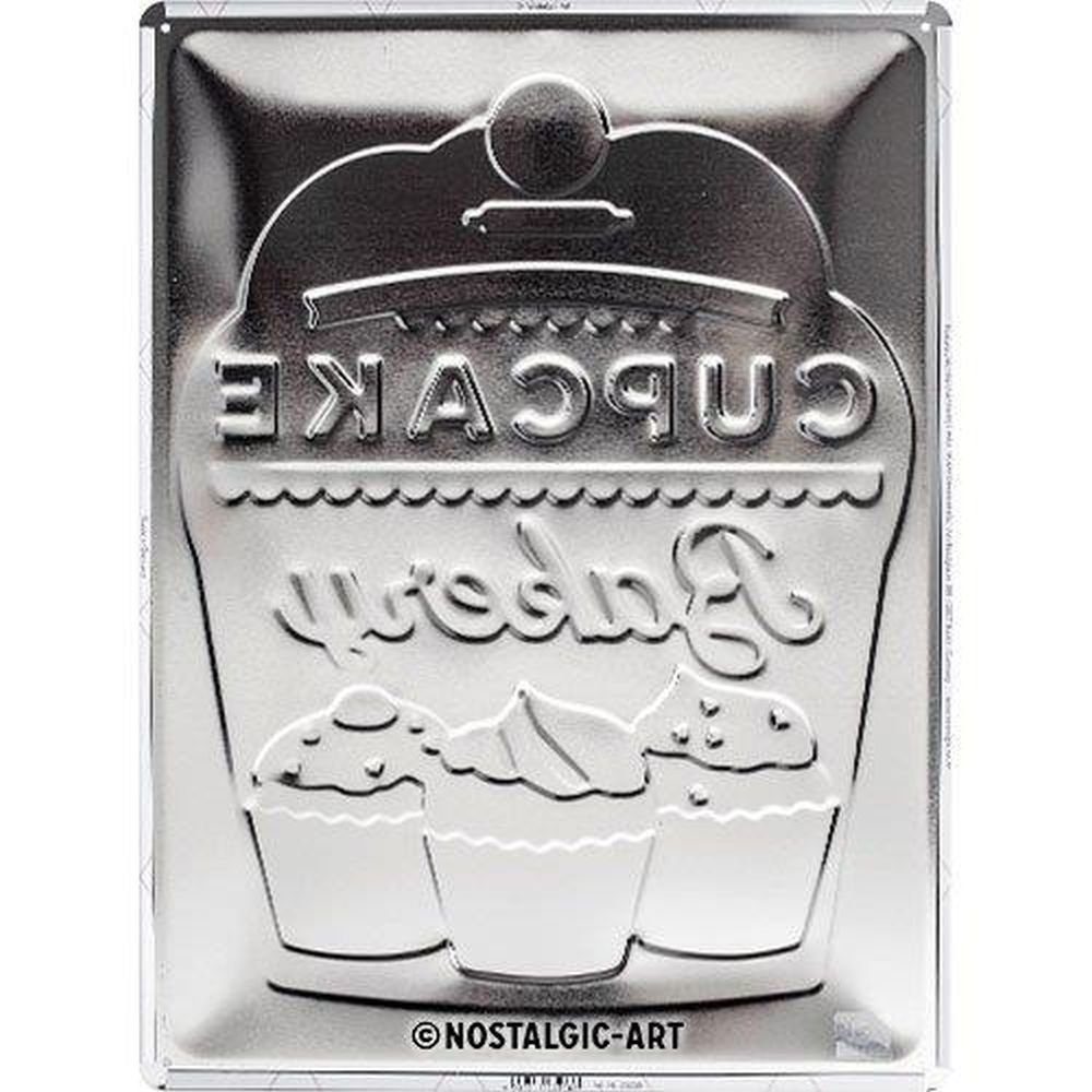 Nostalgic-Art Metallschild Blechschild 30 x 40 cm - Home & Country - Cupcake Bakery