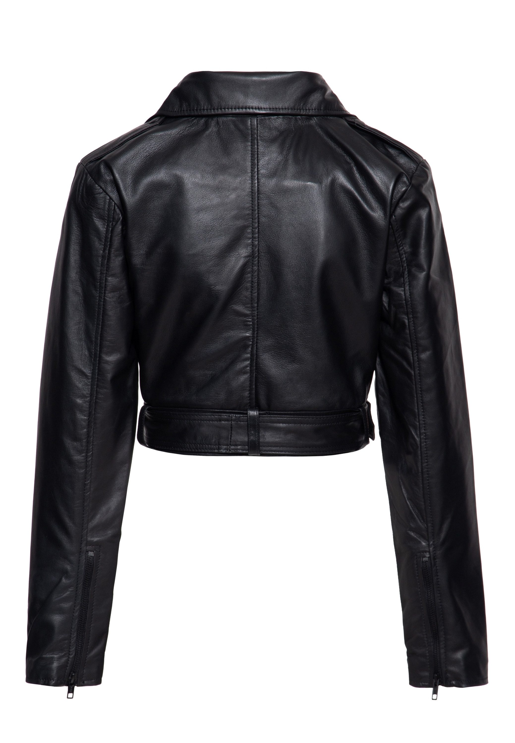 QueenKerosin Lederjacke in cropped Form günstig online kaufen