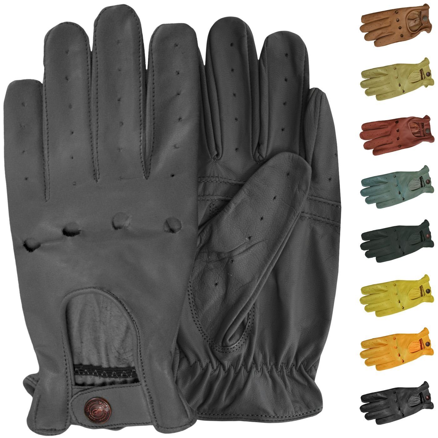 German Wear Lederhandschuhe Driving-GL1 Driving Autofahrer Lederhandschuhe echtes Leder