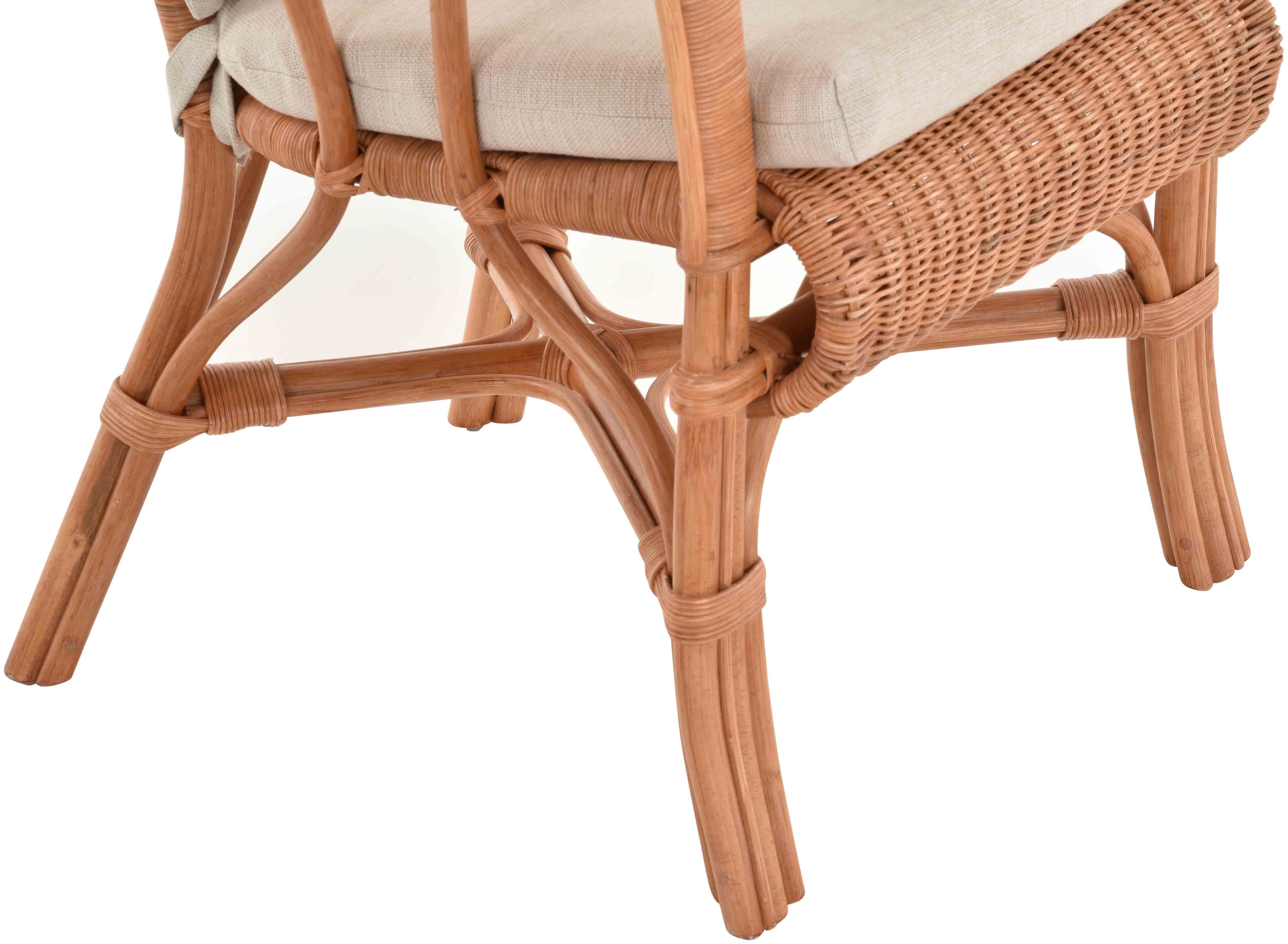 mit Wintergartensessel Armlehne Wintergarten Loungesessel Krines Rattansessel Terracotta Harrison Rückenlehne (2-St., Home 2er-Set), Set/2 Rattan hohe