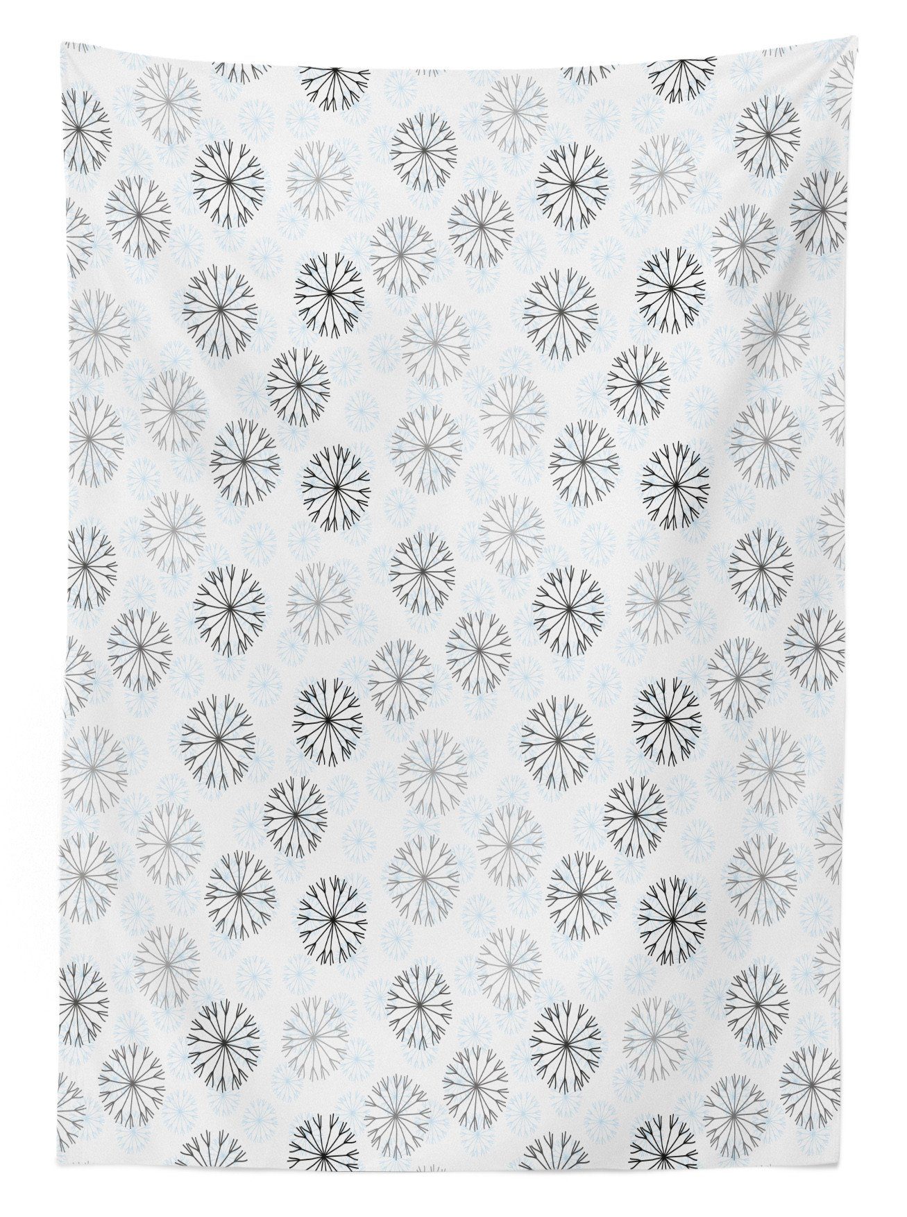den Abakuhaus Neutral Winter Farbfest Schneeflocken Für Tischdecke Bereich Außen Farben, Klare geeignet Waschbar Abstrakt
