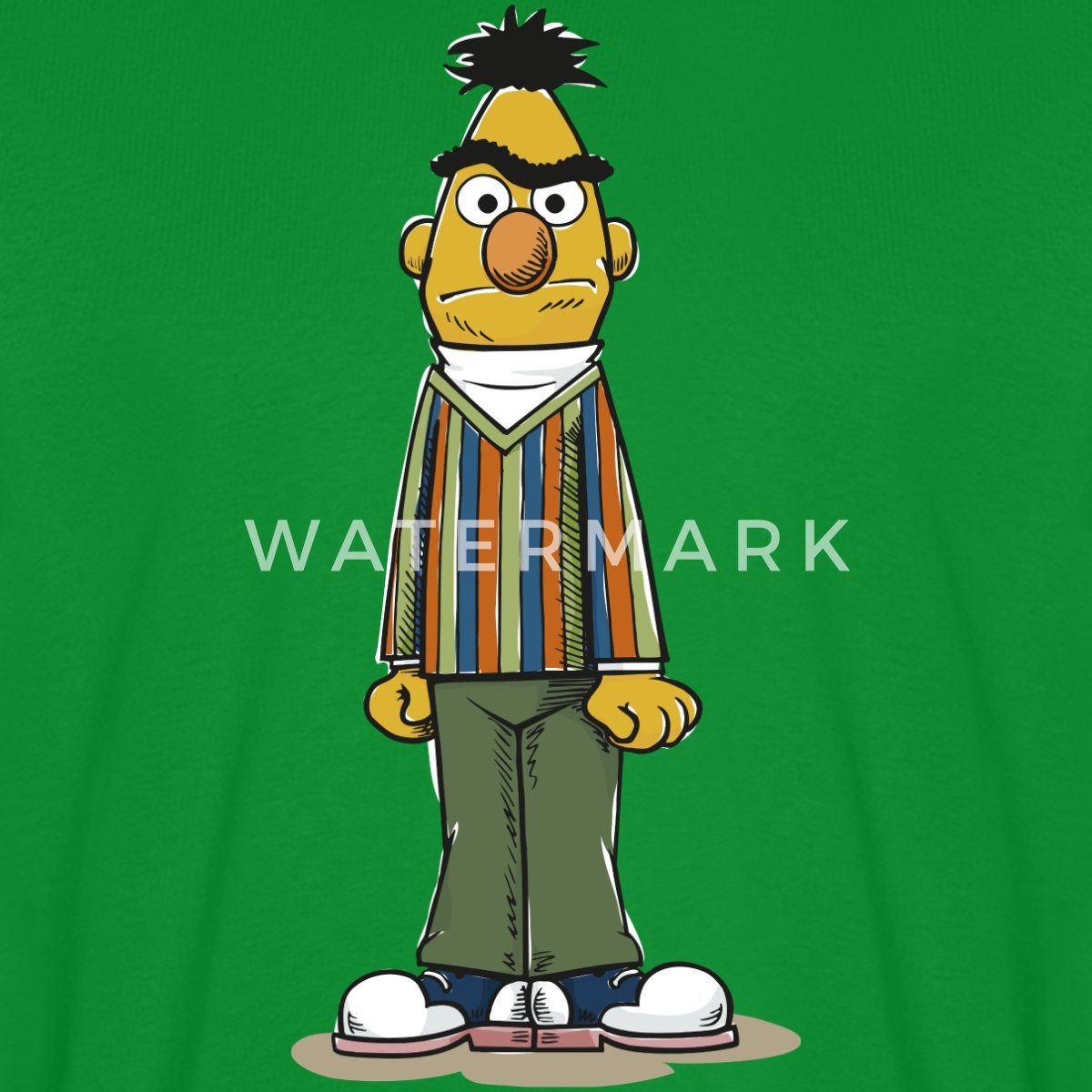 Spreadshirt T-Shirt Sesamstraße Bert wütend Männer Premium T-Shirt (1-tlg)