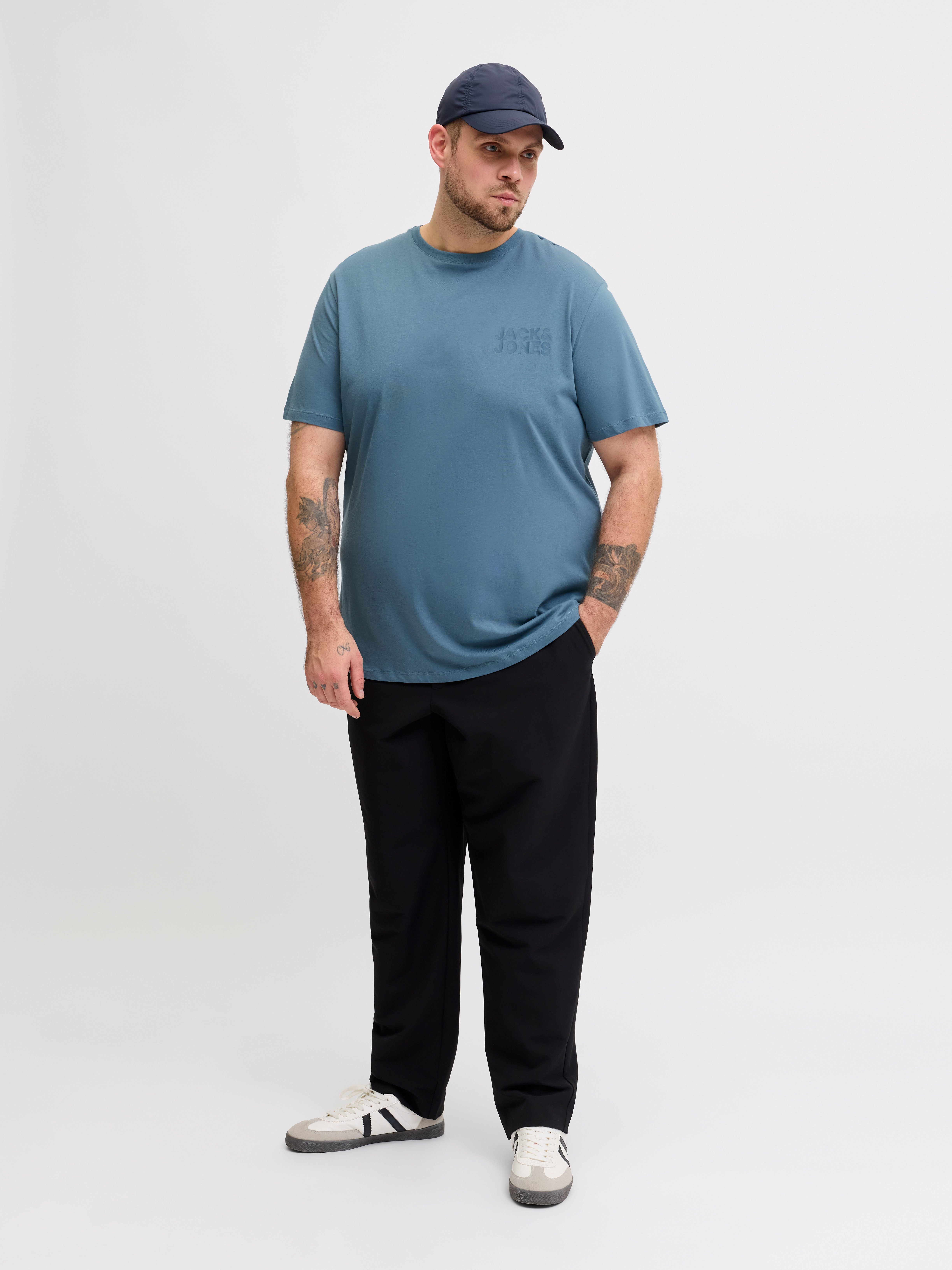 Jack & Jones PlusSize Rundhalsshirt JJECORP LOGO TEE SS O-NECK NOOS PLS Baumwolle, regular fit