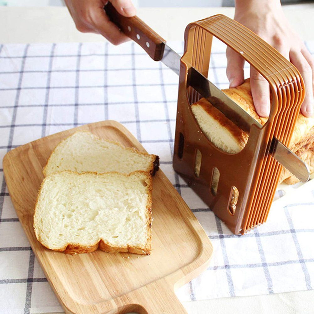 Werkzeug Atäsi Loaf Slicing Cut Slicer Guide Küche Brotmesser Brot Toast Cutter