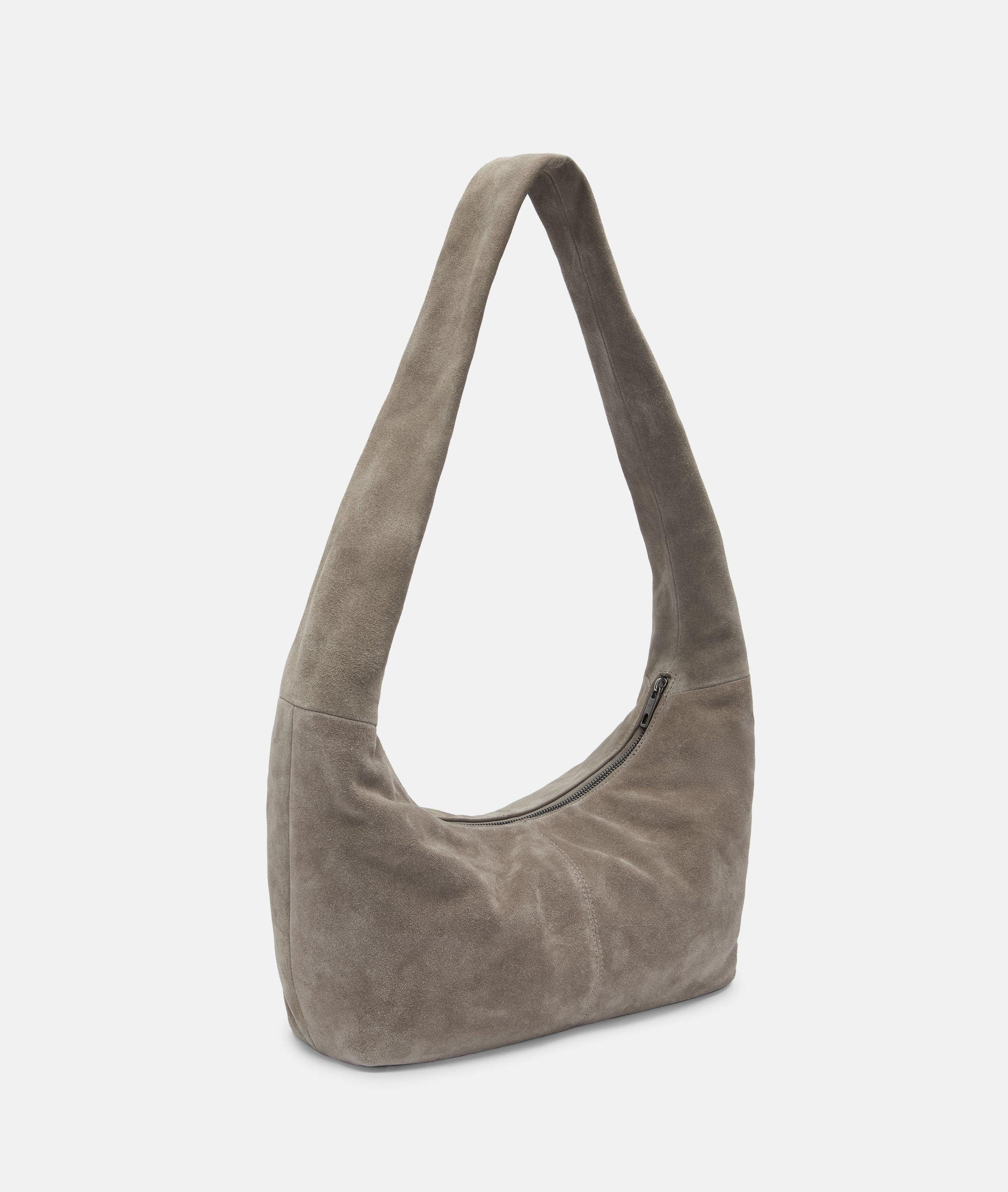 Liebeskind Berlin Schultertasche Hobo, Geräumige Tasche aus weichem Veloursleder