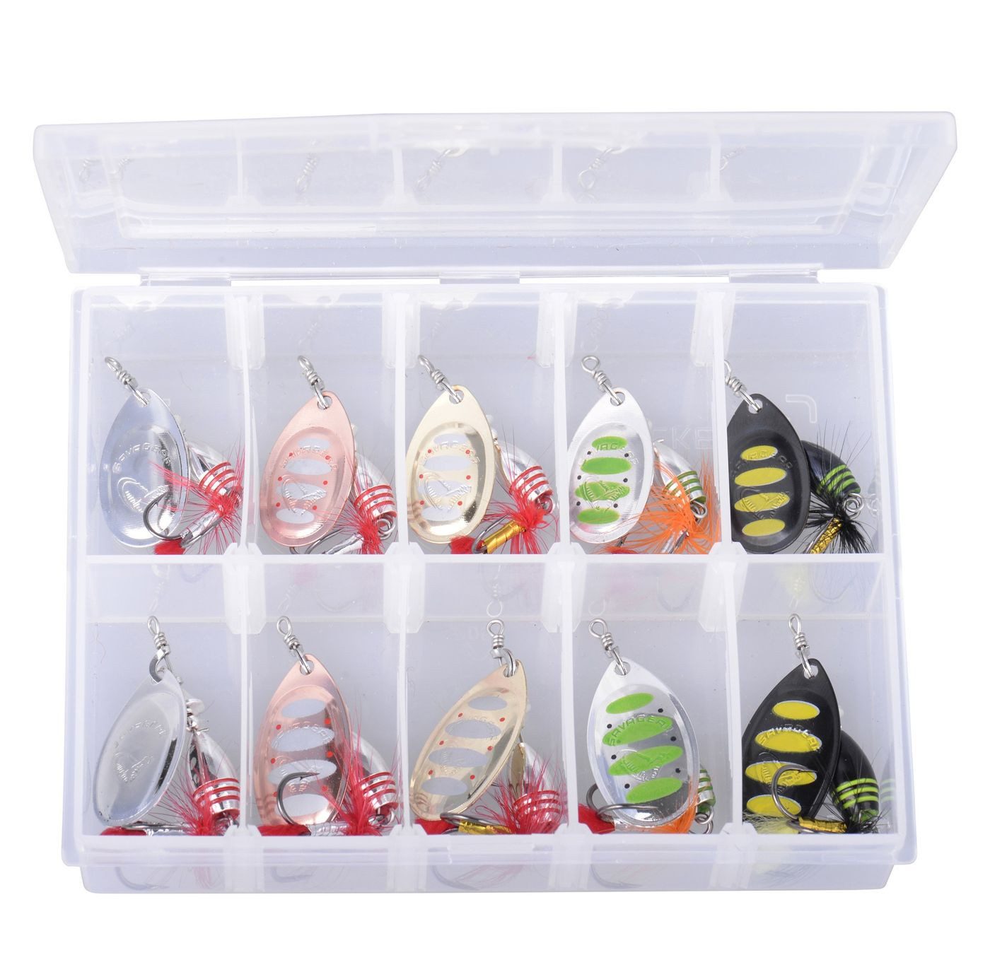Savage Gear Kunstköder Savage Gear Rotex Spinner Set 6g / 8g â€“ 10 Köder