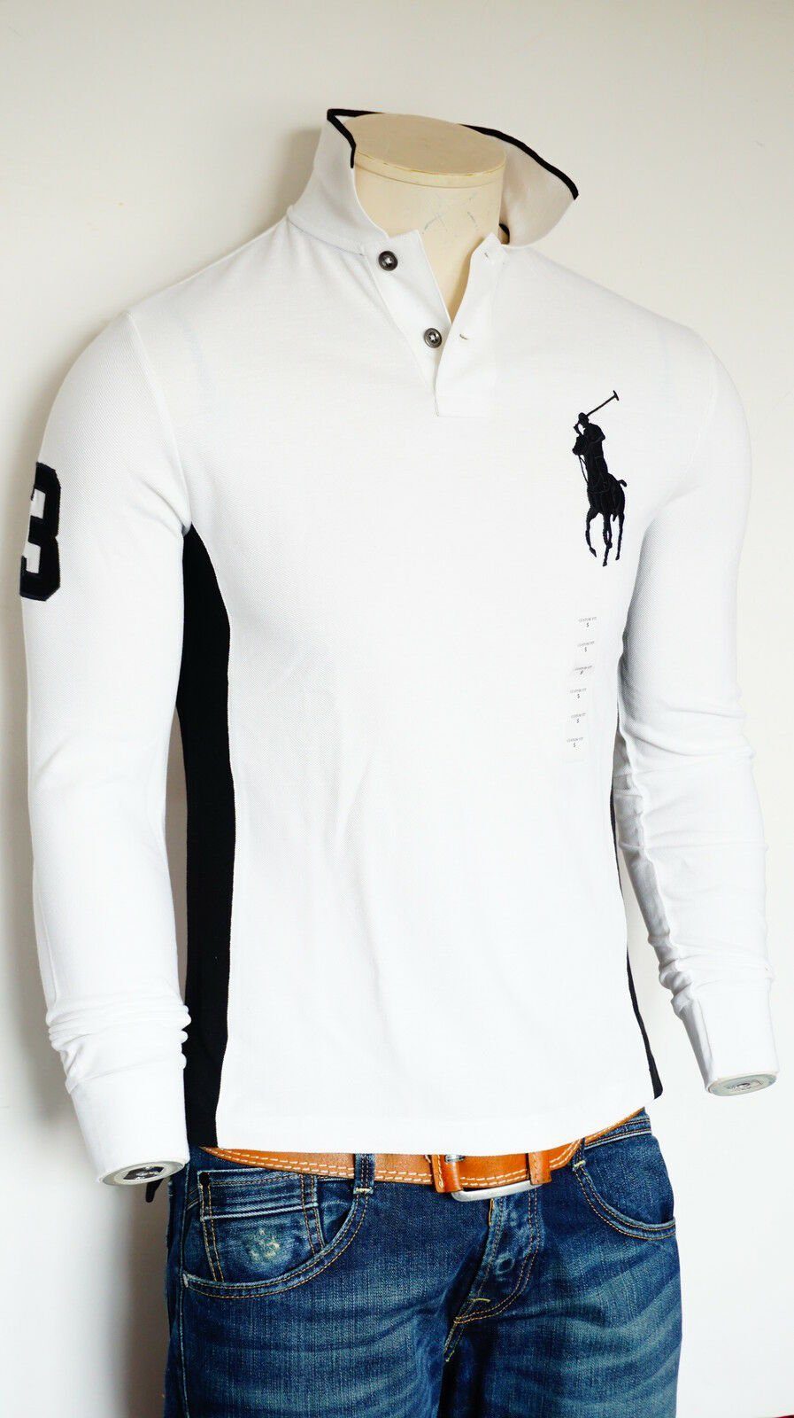 Polo Ralph Lauren Langarm-Poloshirt »RALPH LAUREN Herren Poloshirt, Polo Ralph  Lauren LS BIG PP MESH Poloshirts«