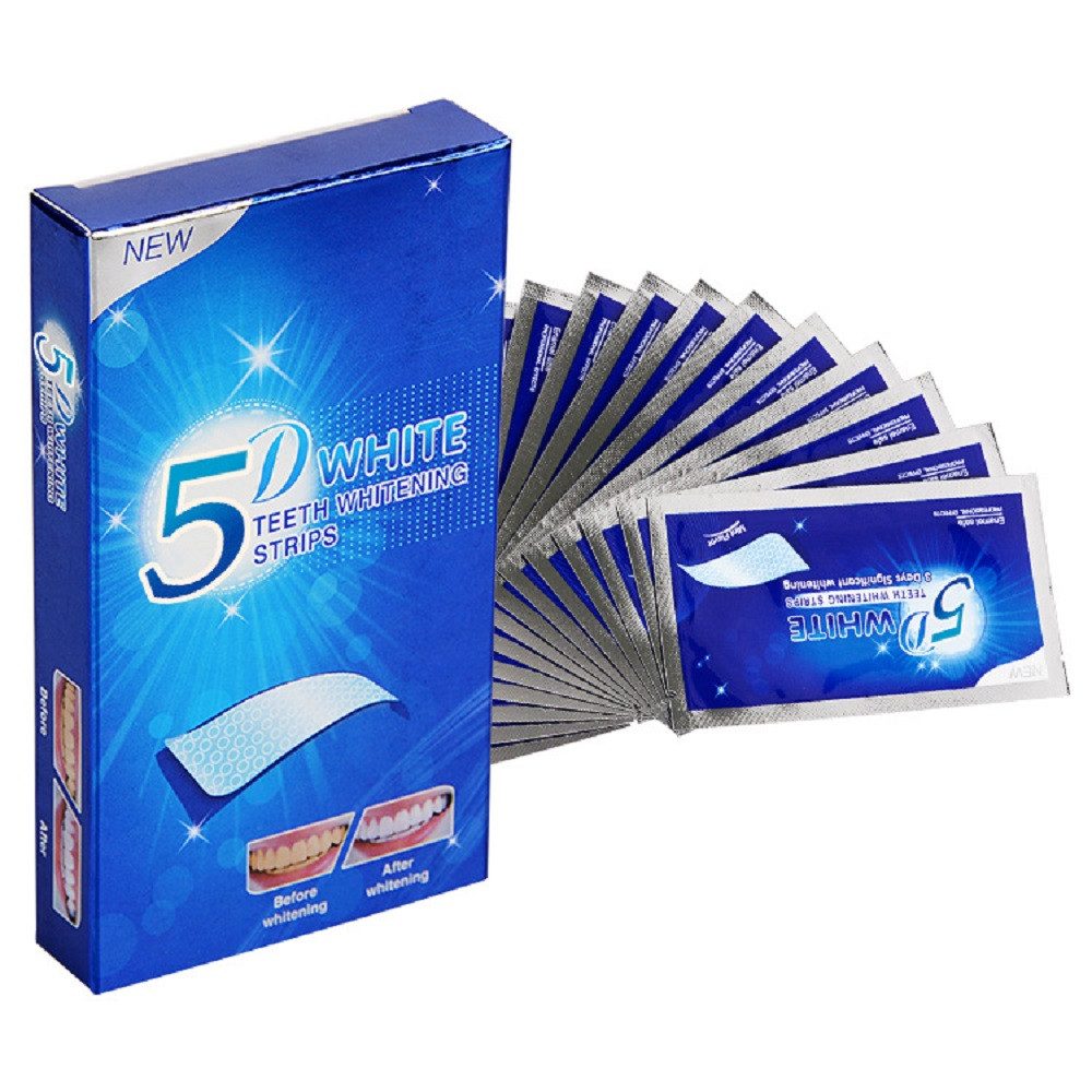 feinlux Zahnbleaching-Kit Zahnaufhellungsstreifen, Whitening Strips zur Zahnaufhellung, Effektive Zahnaufhellung und Zahnreinigung