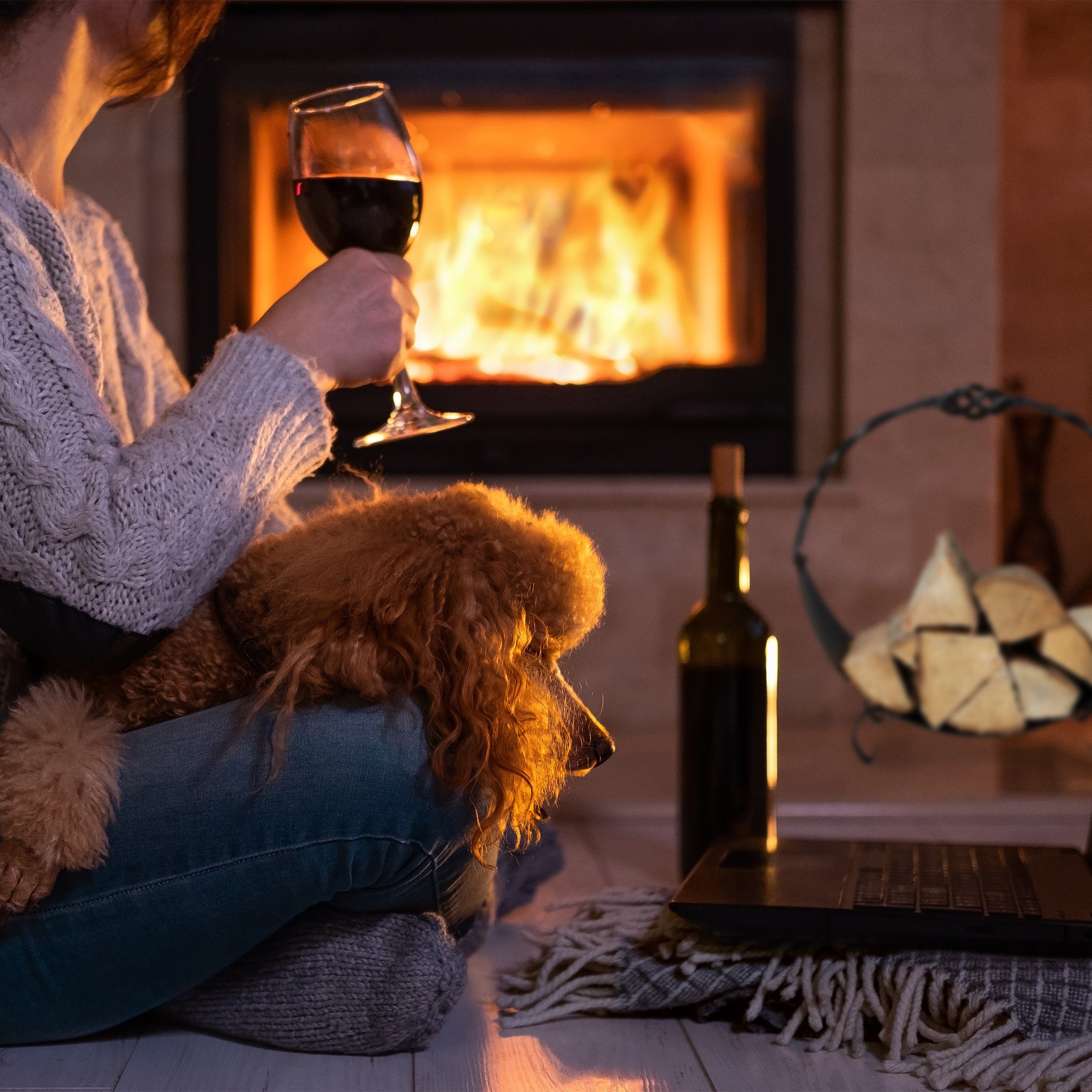 relaxdays Kaminholzkorb Metall schwarz
