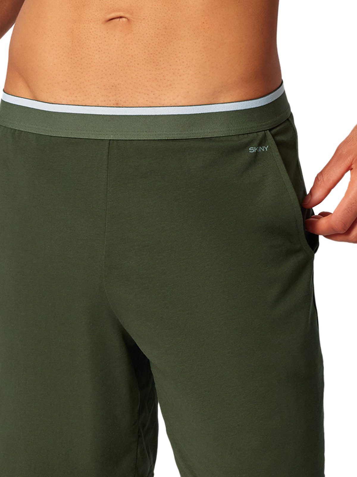 Skiny Loungehose Herren Hose kurz Night In Mix & Match (Stück, 1-tlg) gerader Beinausschnitt