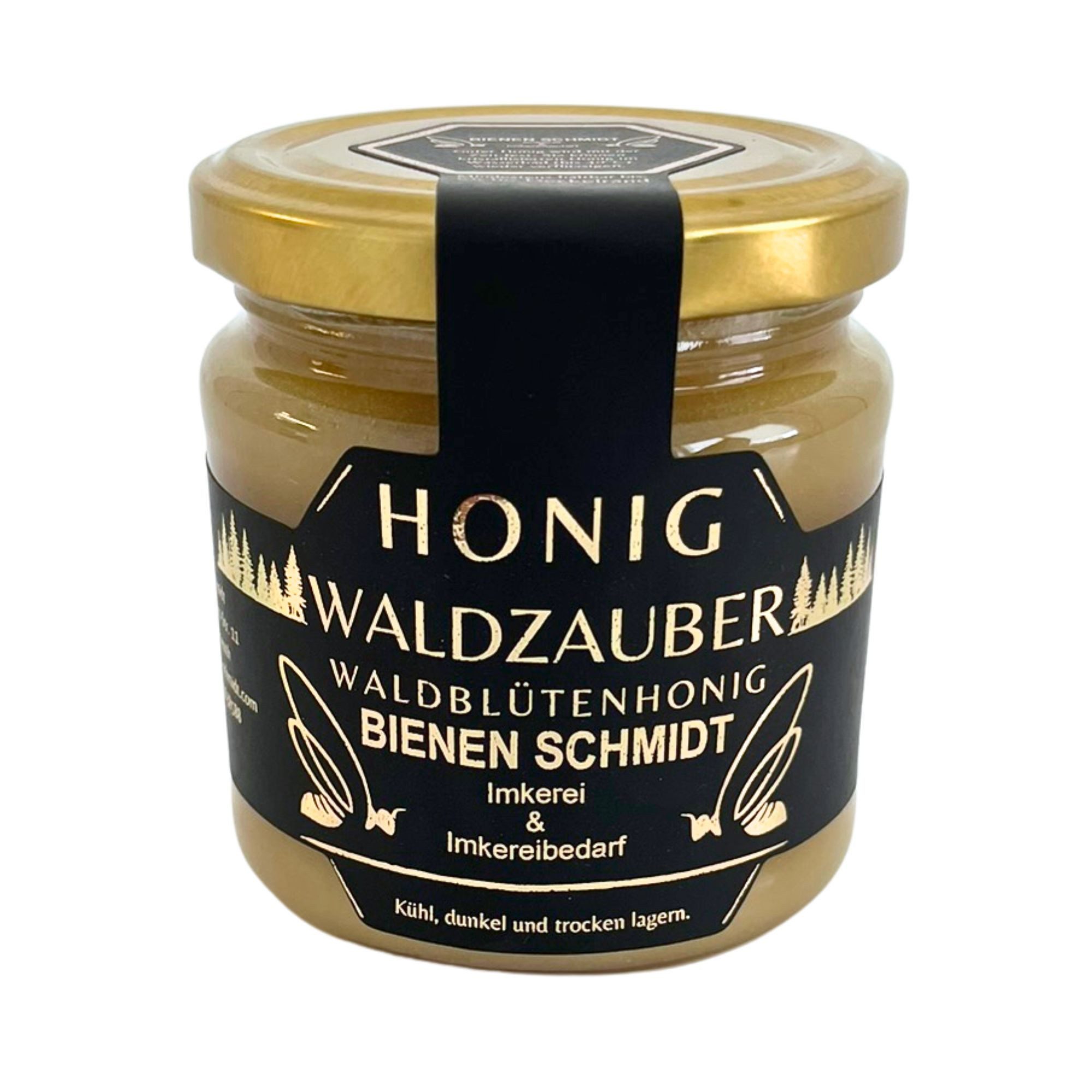 BIENEN SCHMIDT Honig "WALDZAUBER" 250 g im Glas, 1 x, Waldblütenhonig aus Oberfranken, rein und natürlich, deutscher Honig