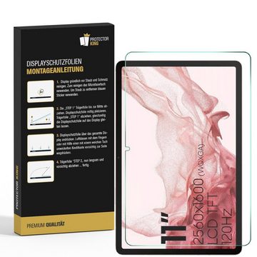 Protectorking Schutzfolie 1x Premium Schutzfolie für Samsung Galaxy Tab S9 FE FULL COVER 3D, (1-Stück), flexible Displayschutzfolie, Schutfolie PREMIUM 3D-KLAR