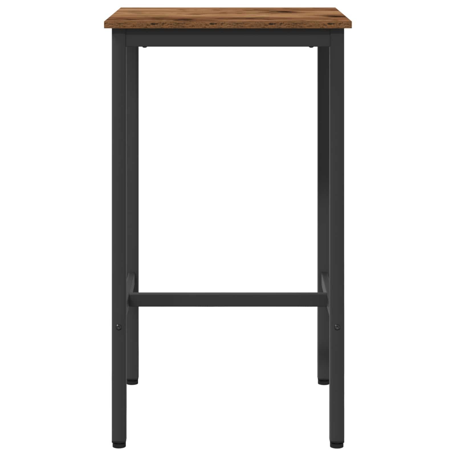 vidaXL Esstisch Bartisch 52 x 52 x 110 cm Holzwerkstoff Altholz Rechtwinklig (1-St)