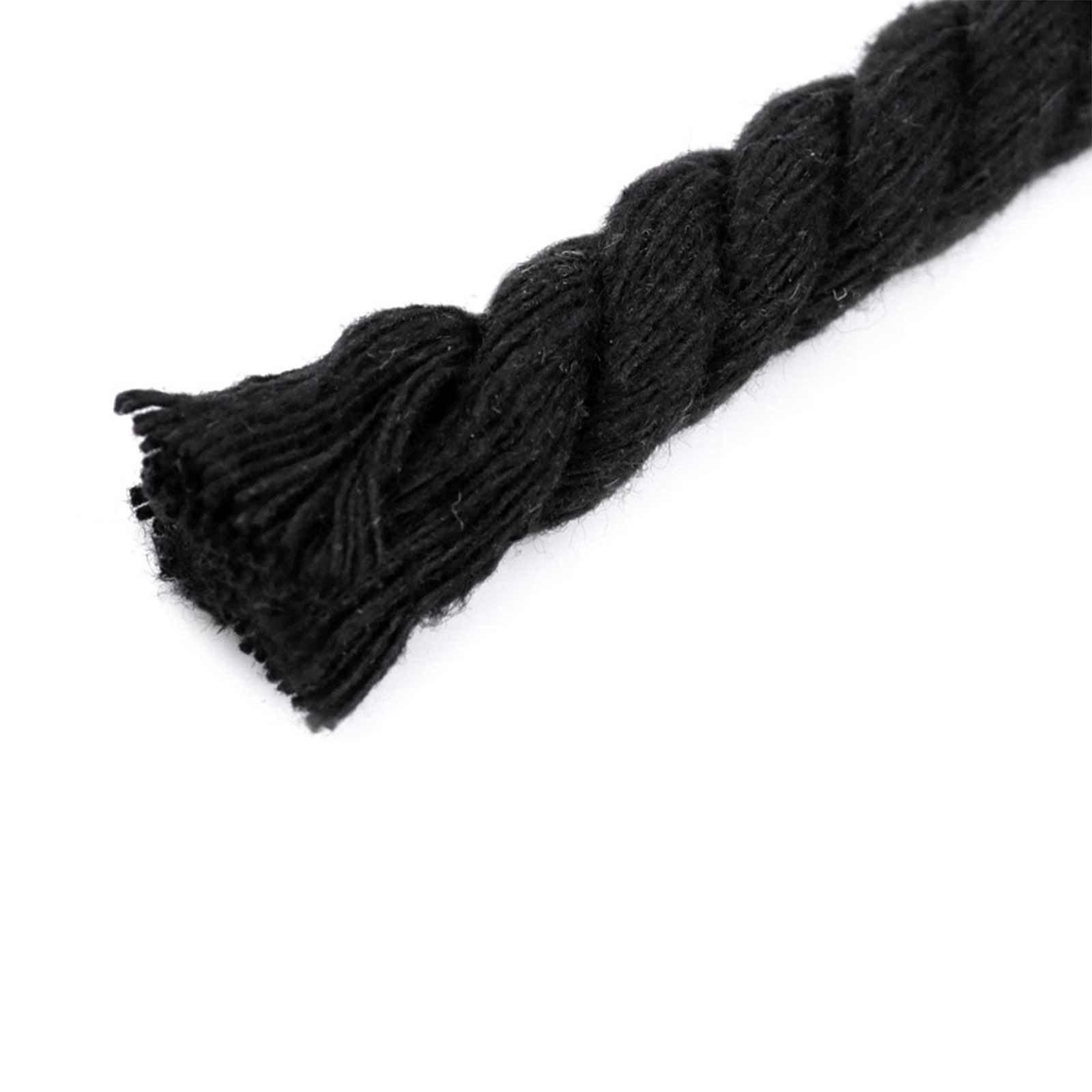 maDDma Seil 10m Baumwollseil 12 mm gedreht, schwarz