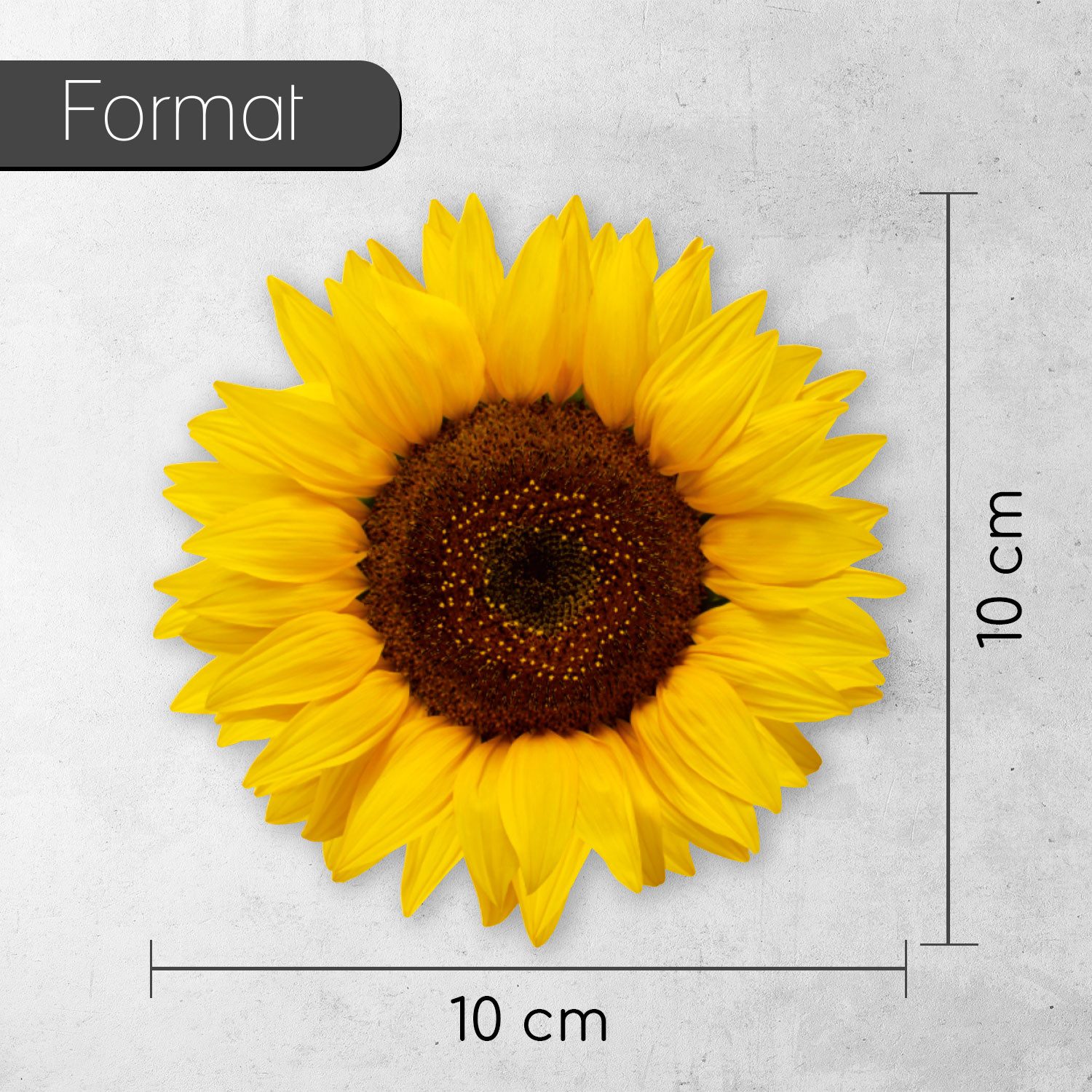 younikat Aufkleber younikat Aufkleber Sonnenblume, 10 cm, selbstklebende Folie I dv1510