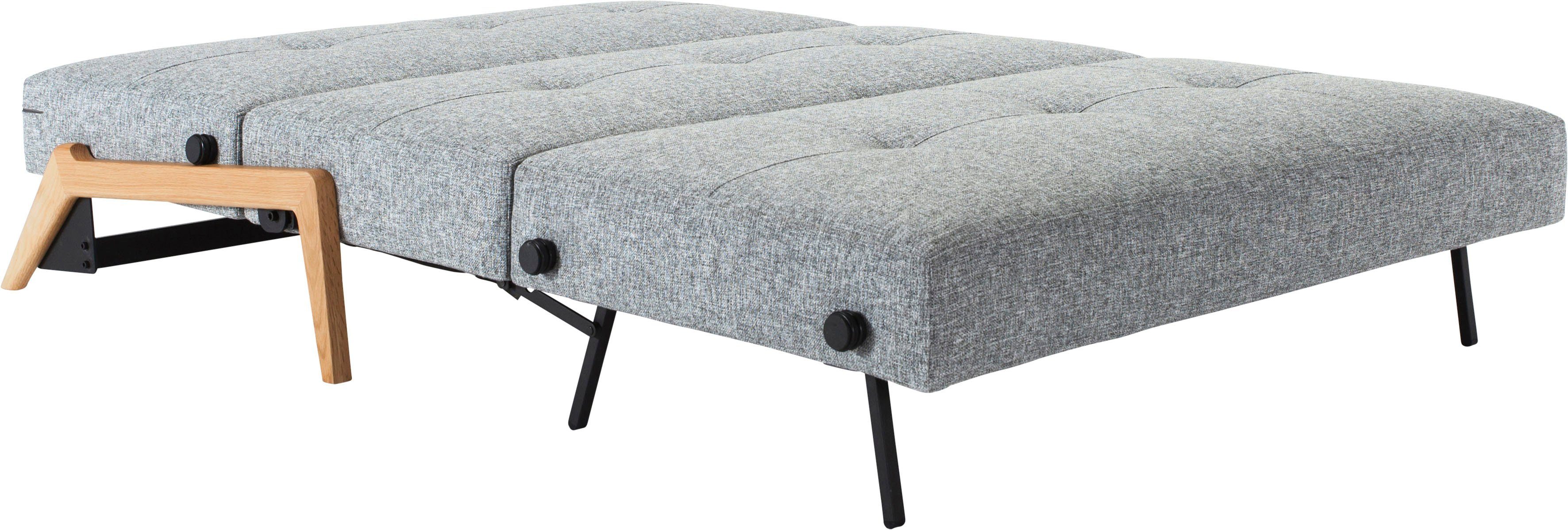 Klappsofa LIVING Schlafsofa ™ INNOVATION aus Füßen 565 Eiche granit mit Kompaktes Cubed,