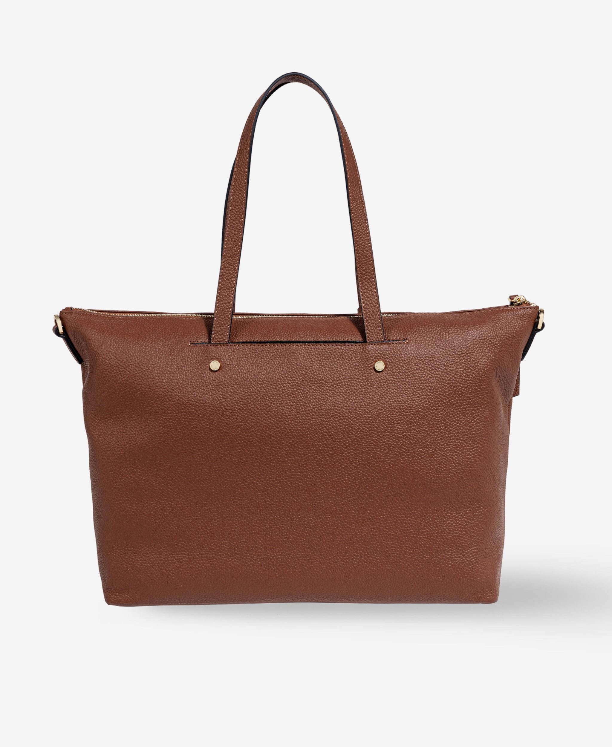 GLAMIRA Schultertasche Lysandra Braune Schultertasche (1-tlg), echt Leder, mit Reißverschluss, mit schützenden Metallfüßen