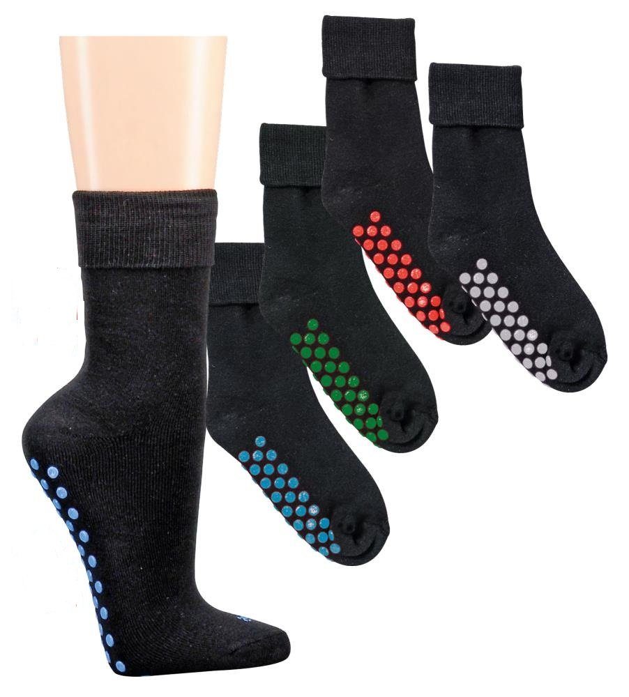 Wowerat ABS-Socken Stoppersocken Bauwolle Damen Herren Kinder Gr. 35-50 (2 Paar) ABS Dots