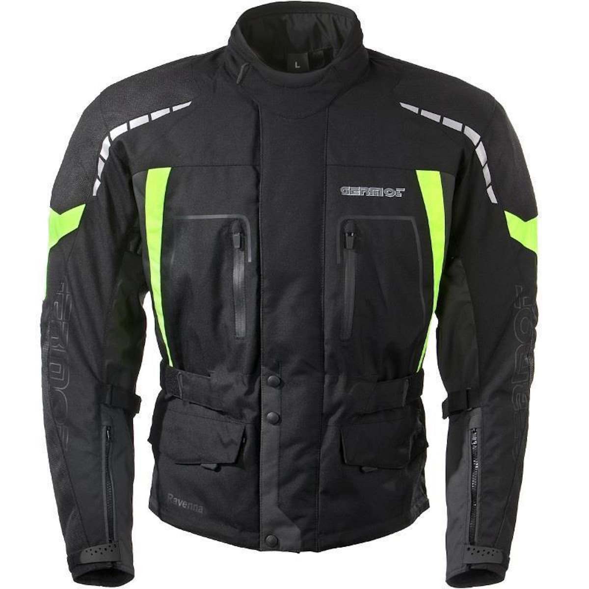 Germot Motorradjacke Germot Ravenna Textiljacke anthrazit / gelb S atmungsaktiv