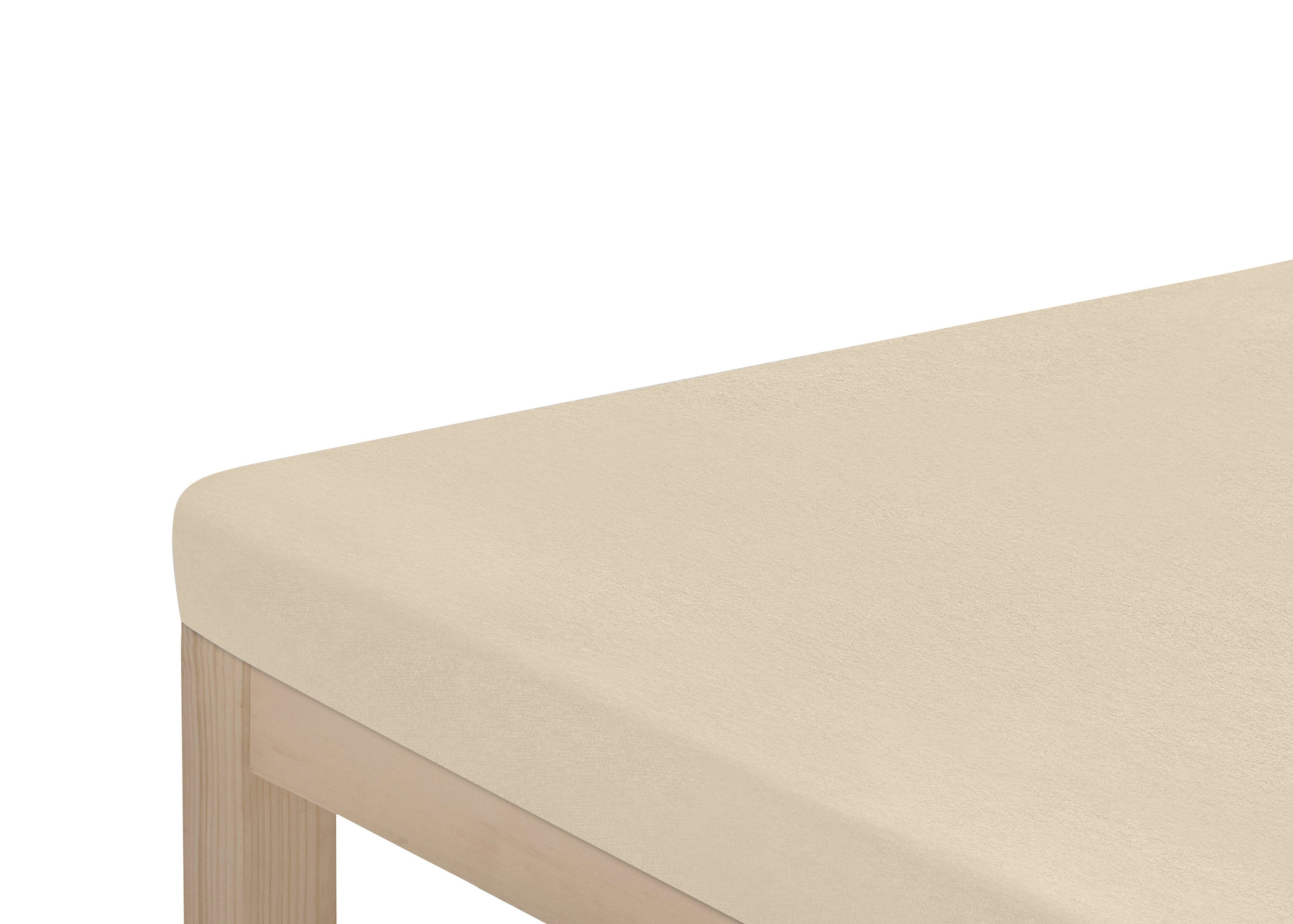 OTTO home Spannbettlaken Topper Basic, in Gr. 90x200, 140x200 oder 180x200 cm, Microfaser-Jersey, Gummizug: rundum, (1 Stück), Baumwolle, Matratzen bis 8 cm Höhe, Bettlaken, Spannbetttuch, Laken