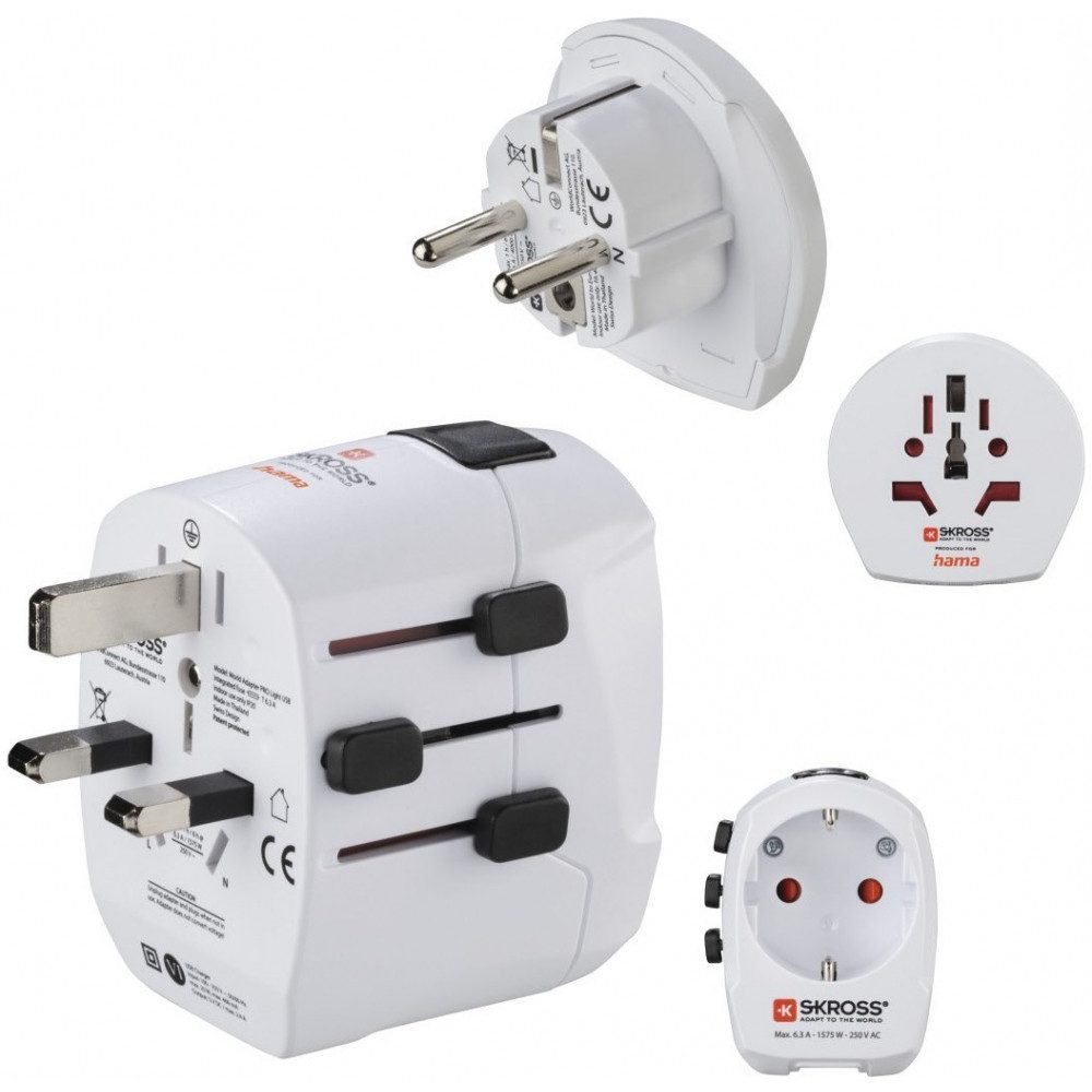 Hama Hama Weltreiseadapter Set World Travel Reiseadapter Audio- & Video-Adapter Typ A, B, C, G zu Typ A, B, C, G