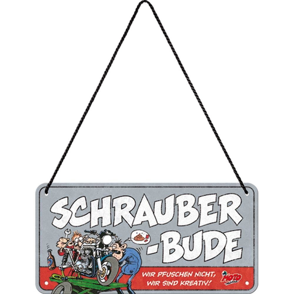 Metallschild Hängeschild - MOTOmania - Schrauberbude
