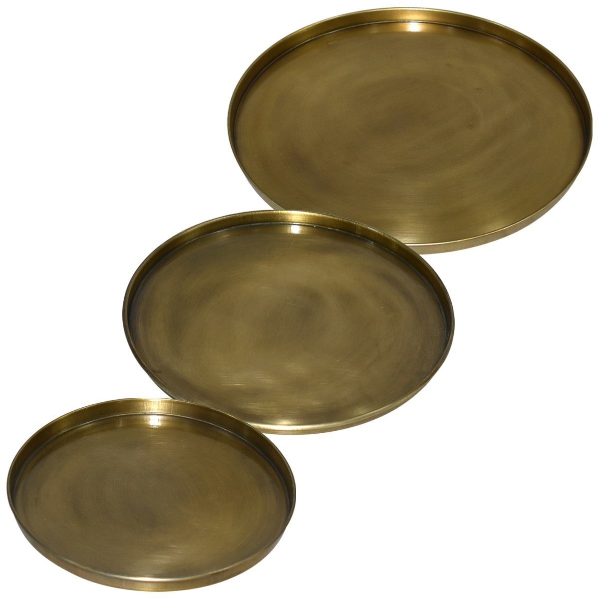 matches21 HOME & HOBBY Dekoschale Deko Tablett rund Tischdeko auf dem Essti günstig online kaufen