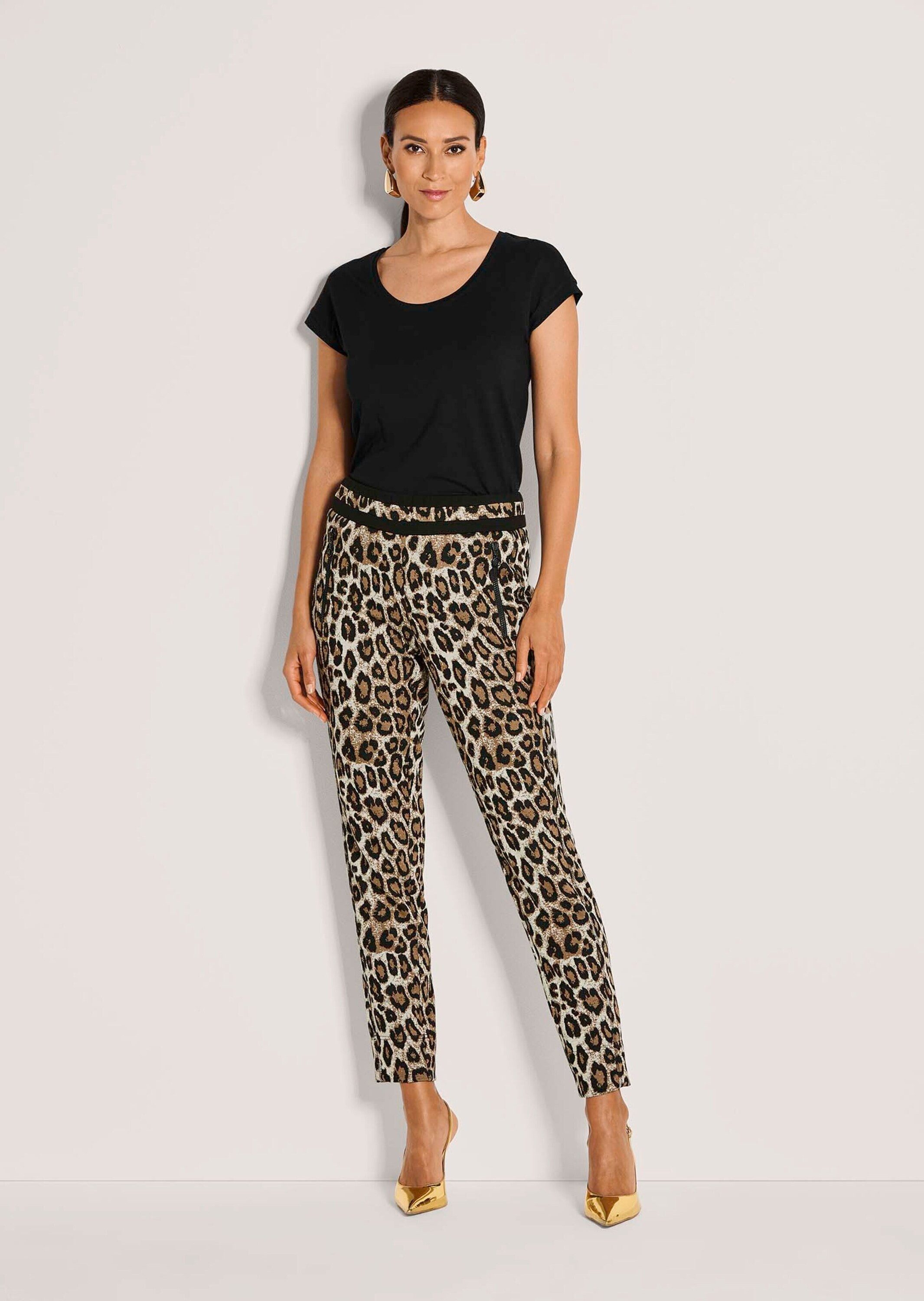 MADELEINE Stoffhose Leo-Print Jersey-Hose mit Stretch günstig online kaufen