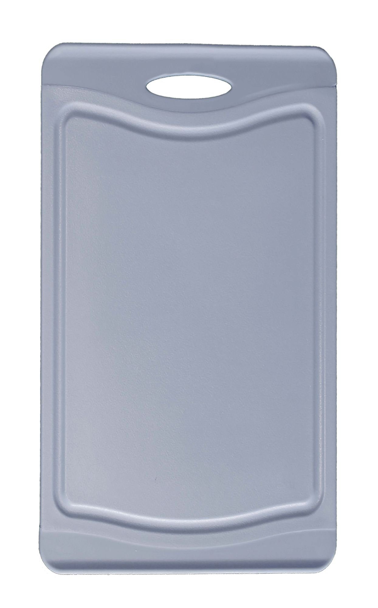 Steuber Schneidebrett, Kunststoff, (1-St), mit Saftrinne, beidseitig verwendbar, messerschonend Pastell-blau