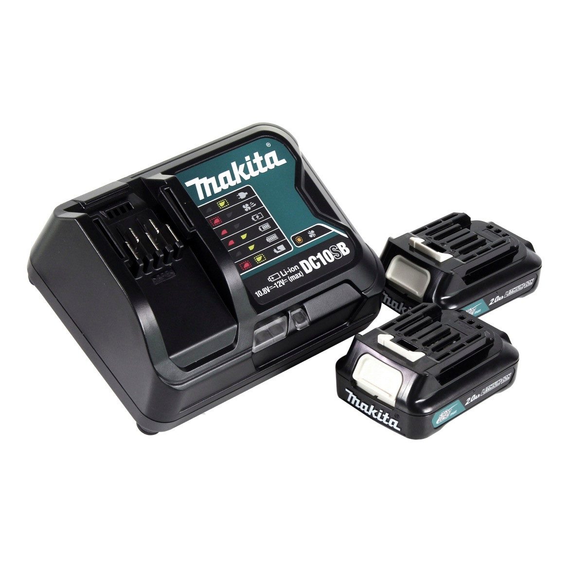 Makita Power Source Kit 12V mit 2x BL1021B Akku 2,0Ah + DC10SB Ladegerät Akkupacks