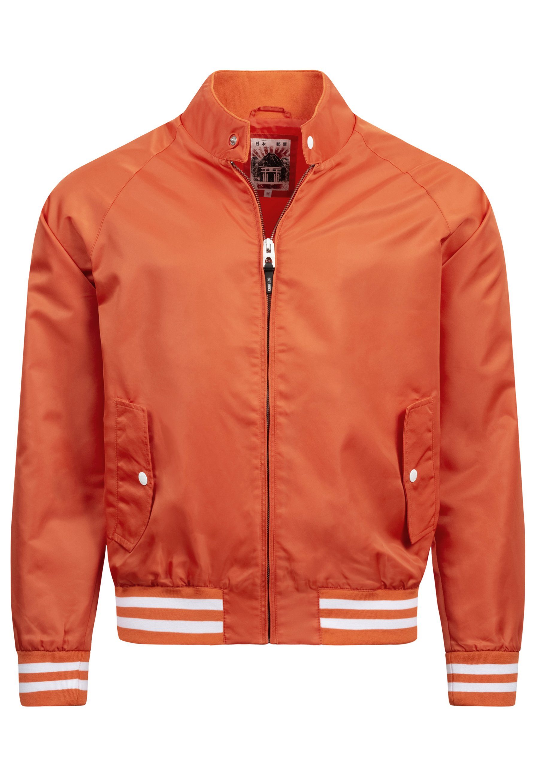 Indicode Sommerjacke Herren Ayser Übergangsjacke Herrenjacke mit Stehkragen & gerippten Arm-und Saumabschluss