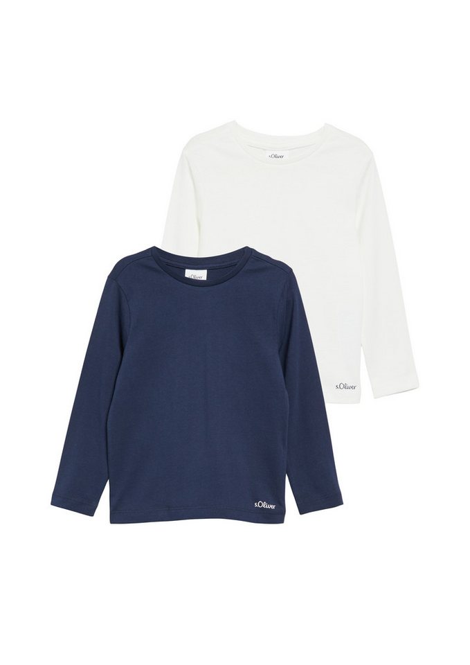 s.Oliver Junior Langarmshirt (2-tlg) 2er Pack Shirt / für Boys / Rundhals