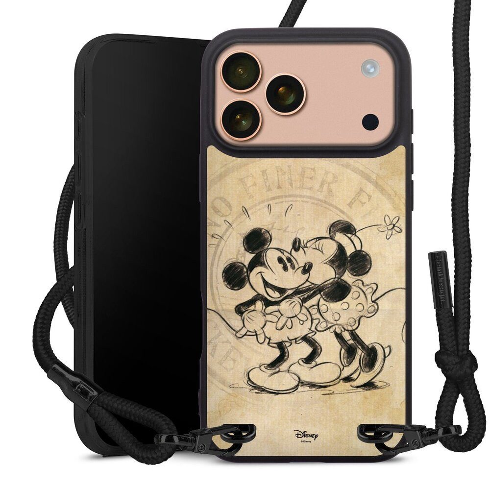 DeinDesign Handyhülle Mickey Mouse Minnie Mouse Vintage Minnie&Mickey, Apple iPhone 17 Pro Max Premium Handykette Hülle mit Band