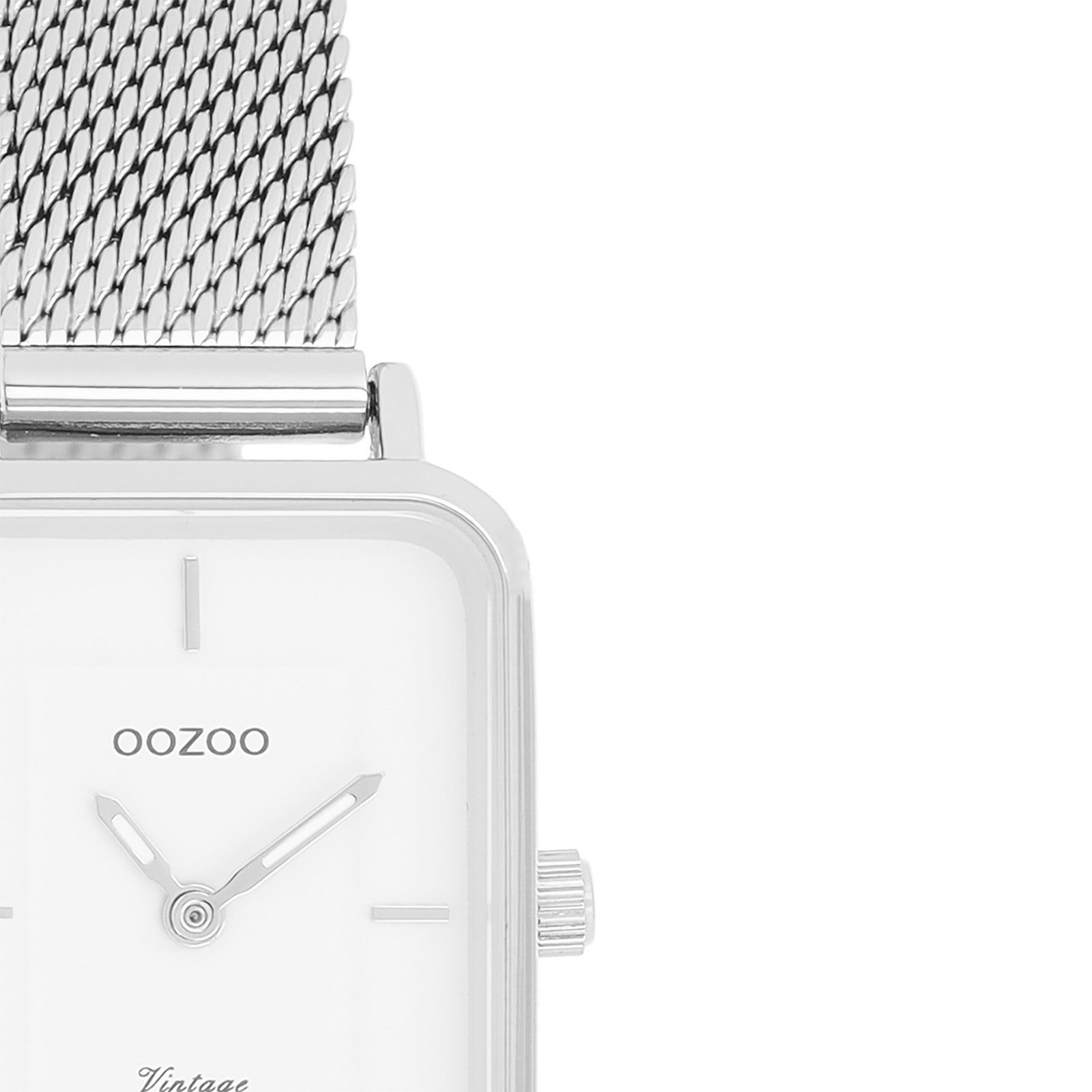 OOZOO Quarzuhr Oozoo Unisex Armbanduhr Vintage Series, (Analoguhr), Damen, Herrenuhr eckig, groß (ca.24x28mm) Metallarmband, Fashion-Style