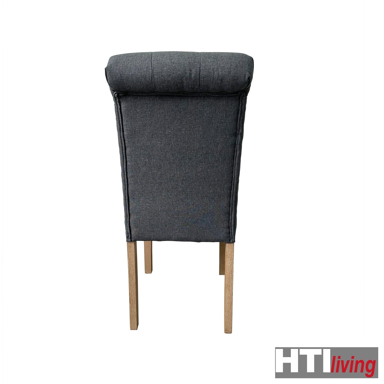 Grau HTI-Living Esszimmerstuhl Melle (Set, mit 2 Esszimmerstühle Stuhl Knopfsteppung 2er-Set St),