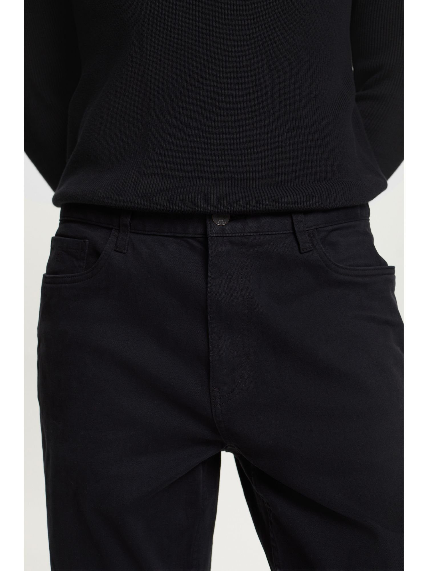 Passform gerader BLACK Esprit Stretch-Hose mit Klassische Hose