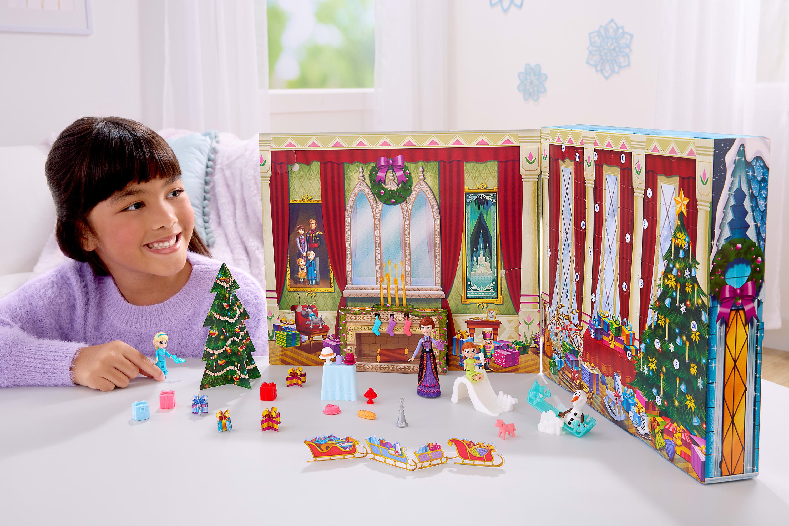 Mattel® Spielzeug-Adventskalender Disney Die Eiskönigin Kleine Puppen Adventskalender
