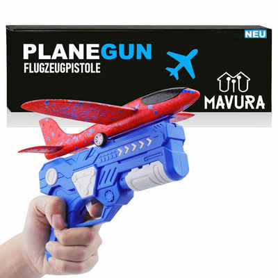 MAVURA Spielzeug-Flugzeug PLANEGUN Flugzeug Katapult Pistole Flugzeugwerfer Styropor Wurfgleiter, Launcher Spielzeug