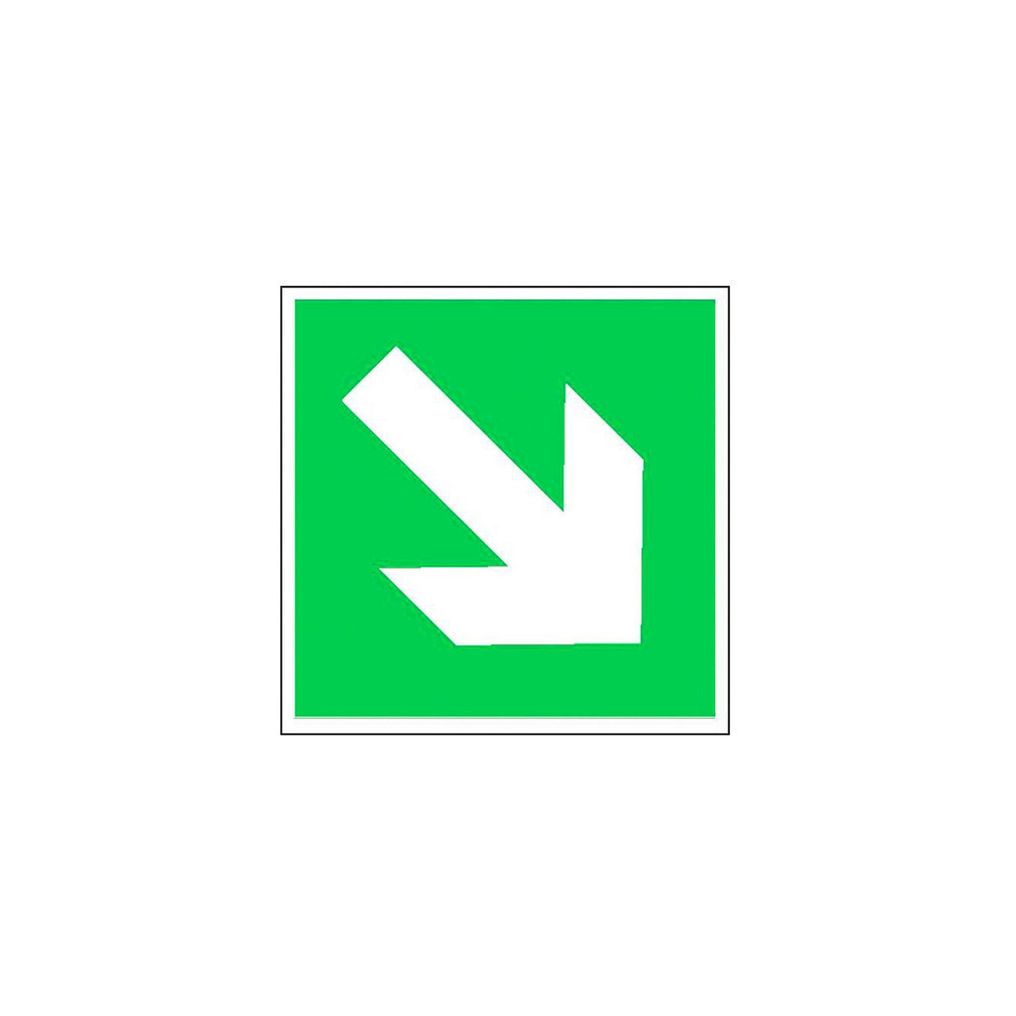 wolk Aufkleber SafetyMarking Fluchtwegschild Alu B200xH200 mm Pfeil aufwärts/abwärts