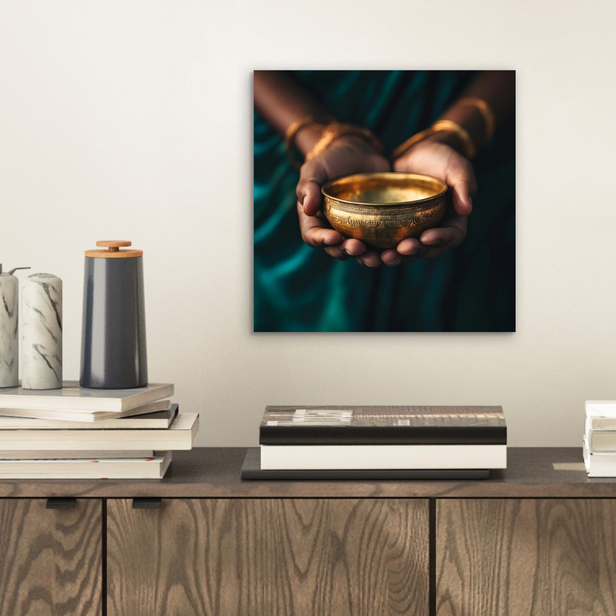 MuchoWow Metallbild Gold - Schale - günstig online kaufen