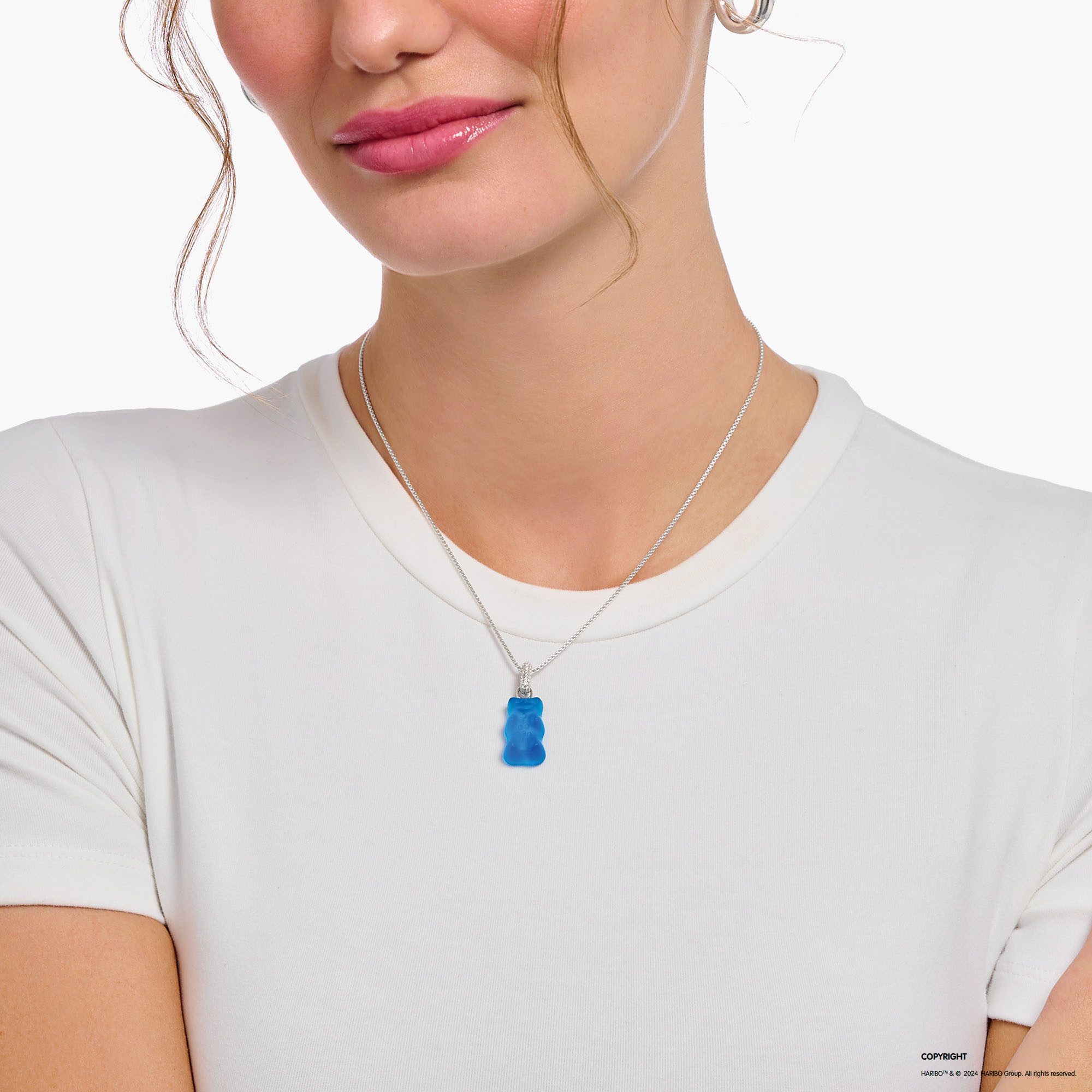 THOMAS SABO Kettenanhänger THOMAS SABO x HARIBO Schmuck: Großer Anhänger Goldbär, mit Kristallglas, Zirkonia (synth)