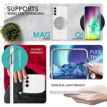 Nalia Smartphone-Hülle Samsung Galaxy S23 Plus, Klare Harte Hülle / 2x Display- & Kameraschutz / Anti-Gelb / Kratzfest