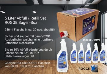 Rogge Reinigungs-Set ROGGE ROGGE Bag-in-Box - 5L. inkl. 3x750ml Triggerflaschen 5 Liter, (4-St)