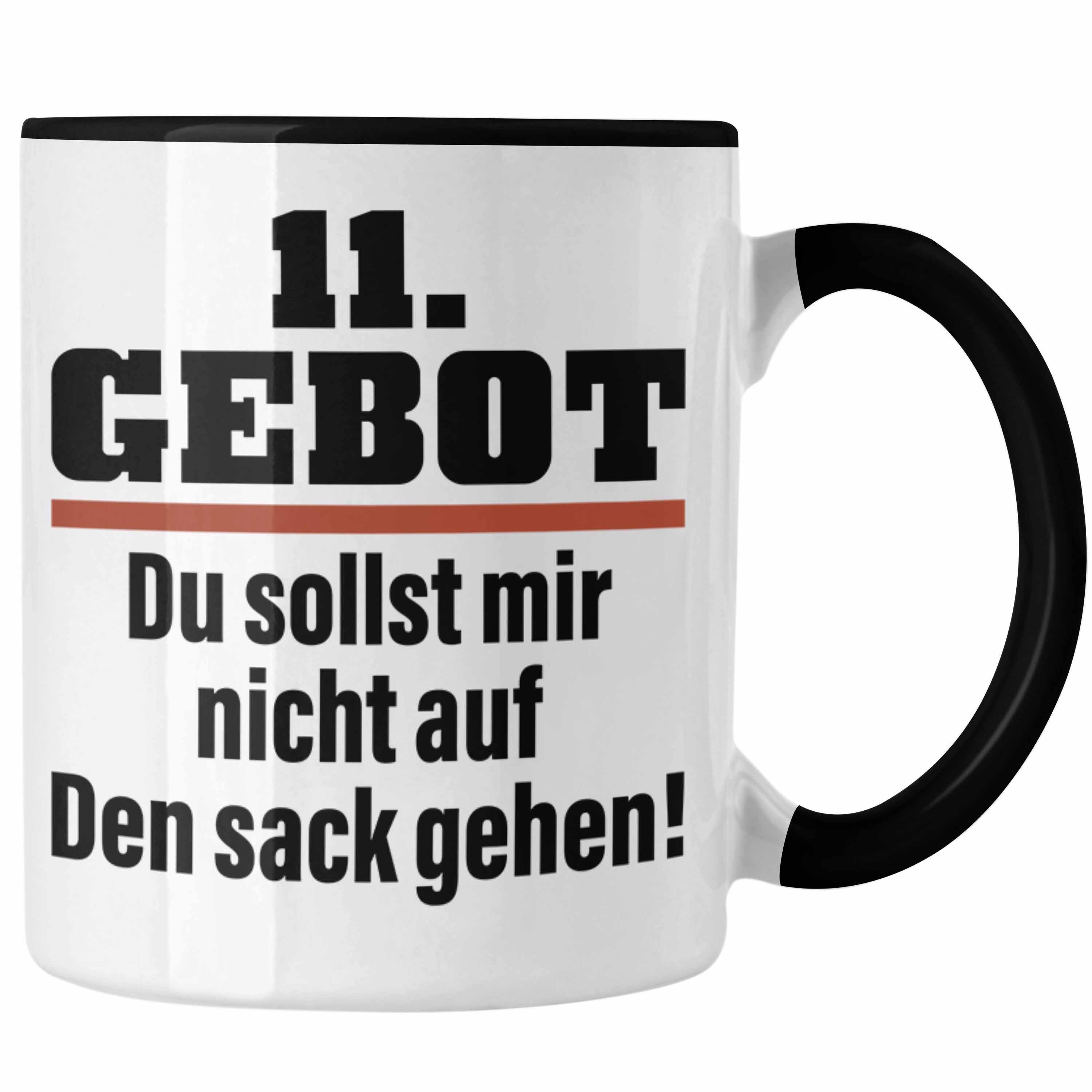 MoonWorks® Kaffeetasse Mit Lustigem Spruch – Schwarze Keramik-Tasse Fürs Büro, Geschenk Für Kollegen