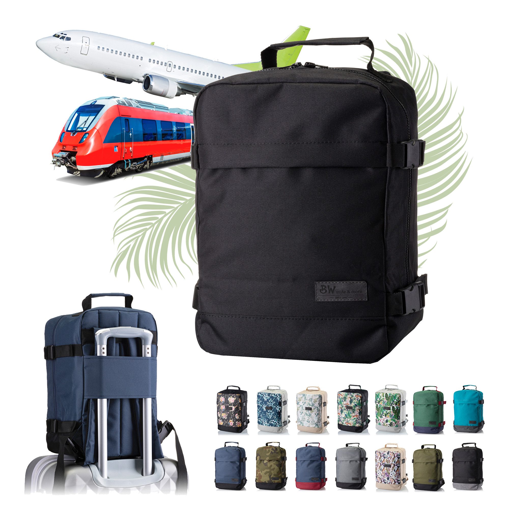 BambiniWelt by Rafael K. Handgepäckkoffer RUCKSACK Handgepäck Boardgepäck 40x20x25 40x30x20 Ryanair Wizzair, 2 Größen verfügbar: 40 x 25 x 20 cm (klein), 40 x 30 x 20 cm (groß)